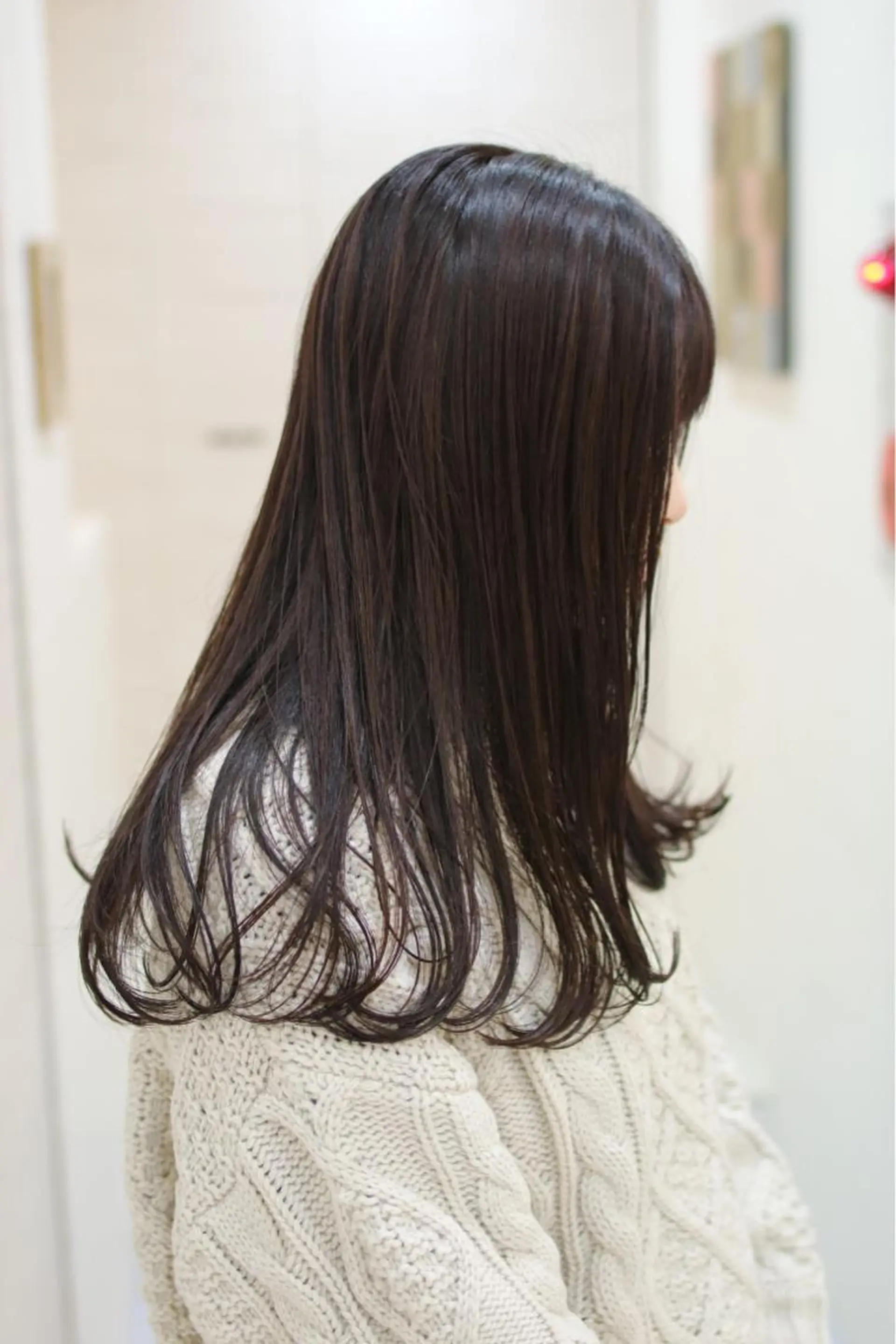 ロング カラー レッドカラー バイオレットカラー 斉藤 貴也のヘアスタイル