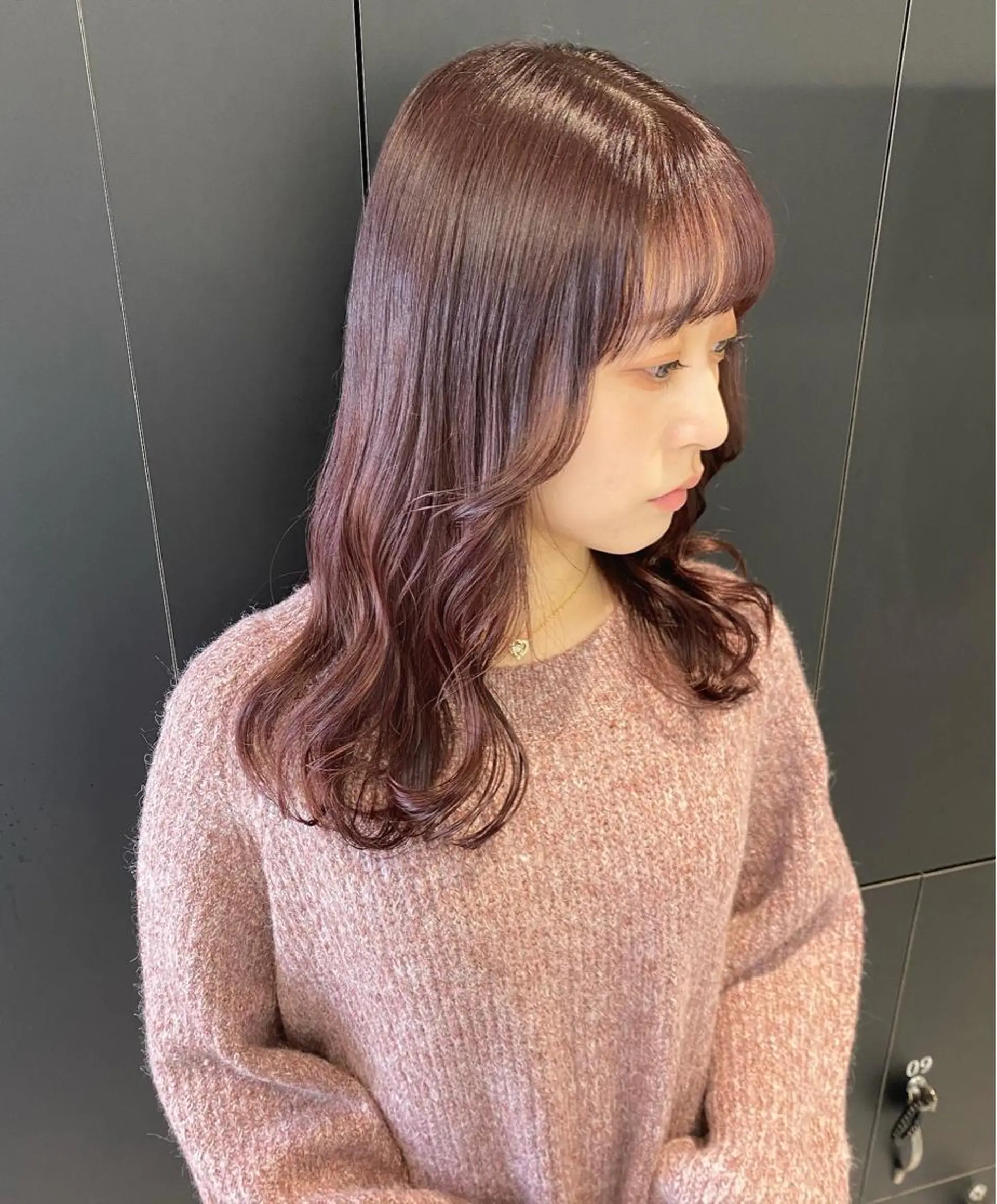 ミディアム カラー ヘアアレンジ ブリーチ ラベンダーカラー ラベンダーピンク ブリーチなしカラー ピンクカラー Rene'所属・当日予約⭕️ JUNYAのヘアスタイル