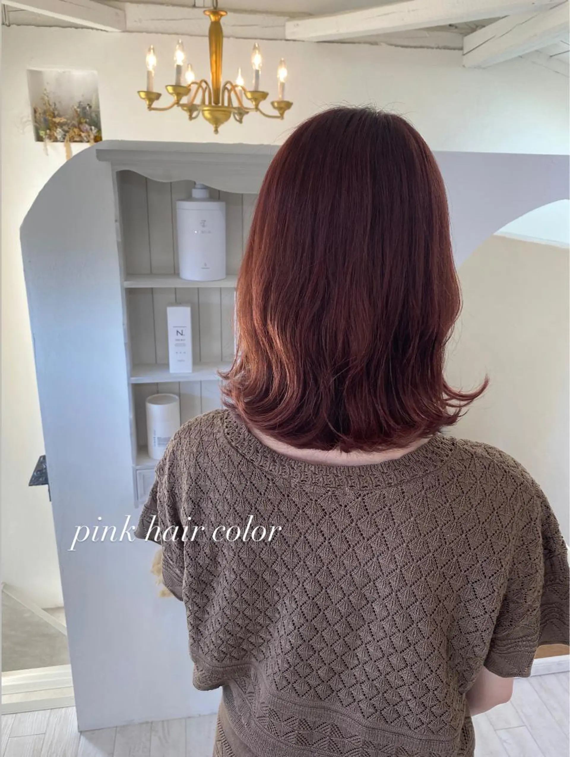 ミディアム カラー ピンクカラー flen所属・𖤣𖥧𖥣𖥧田中 姫乃𖤣𖥧𖥣𖡡のヘアスタイル