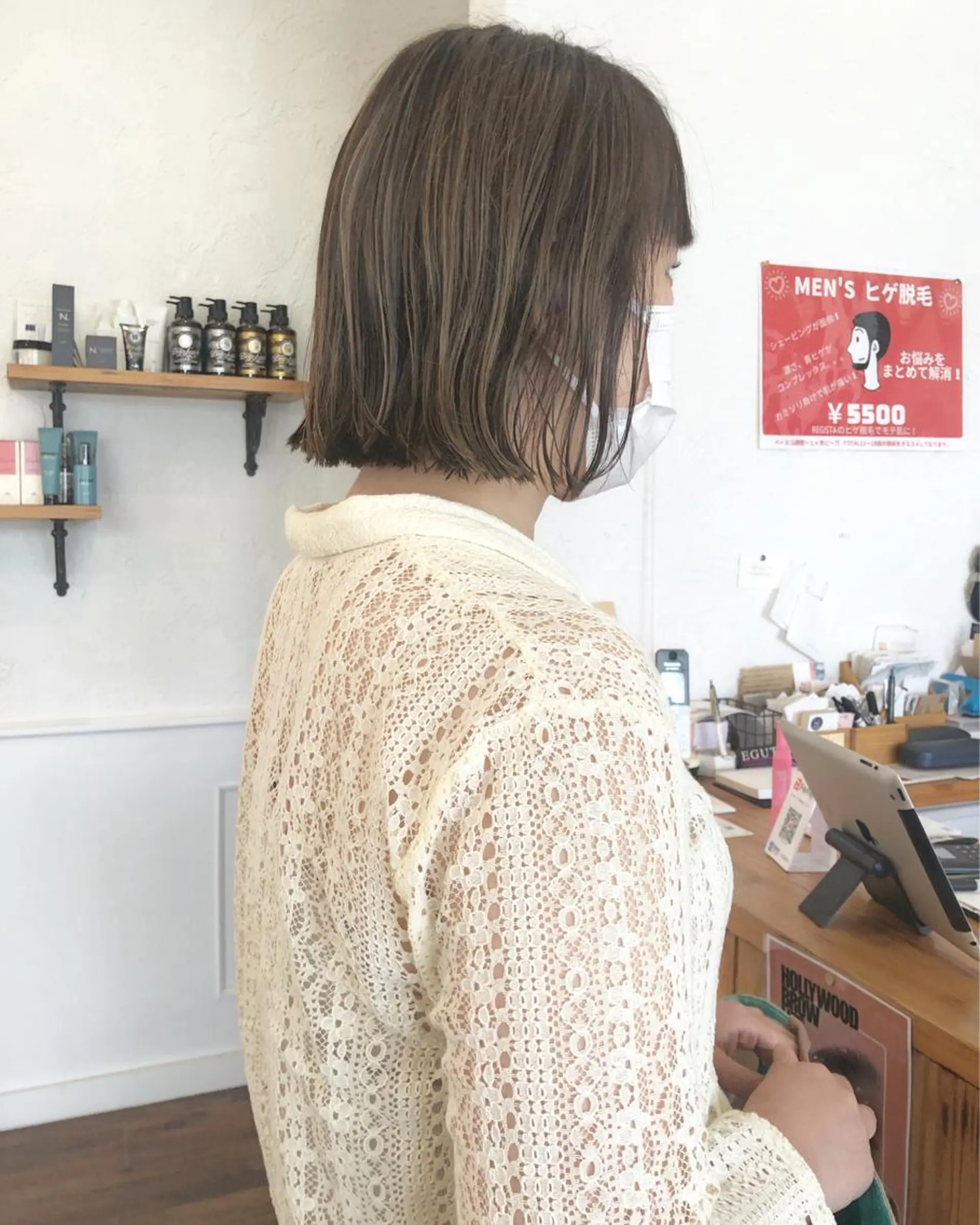 ショート カラー ヘアカラー トリートメント 江原 彩華のヘアスタイル