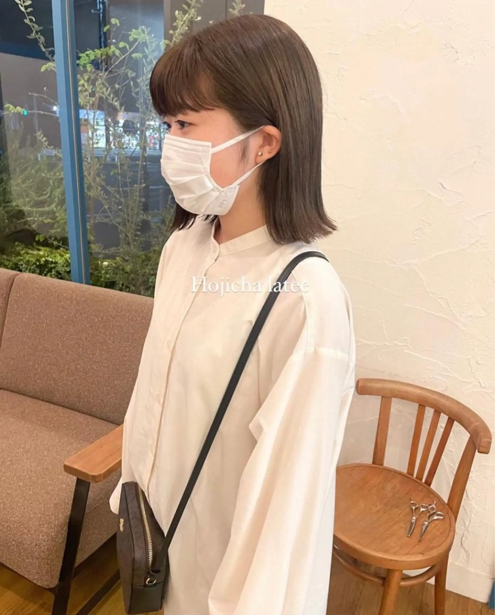 ミディアム カラー Musee plume所属・荻野七菜子 ボブのヘアスタイル