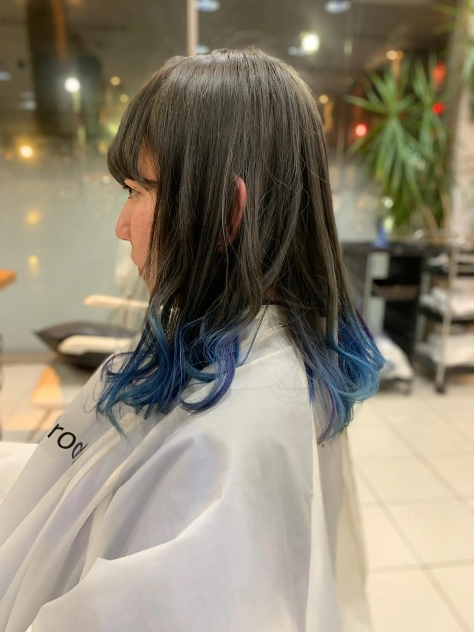 ミディアム カラー 白髪ぼかしハイライト 柳川拓哉のヘアスタイル