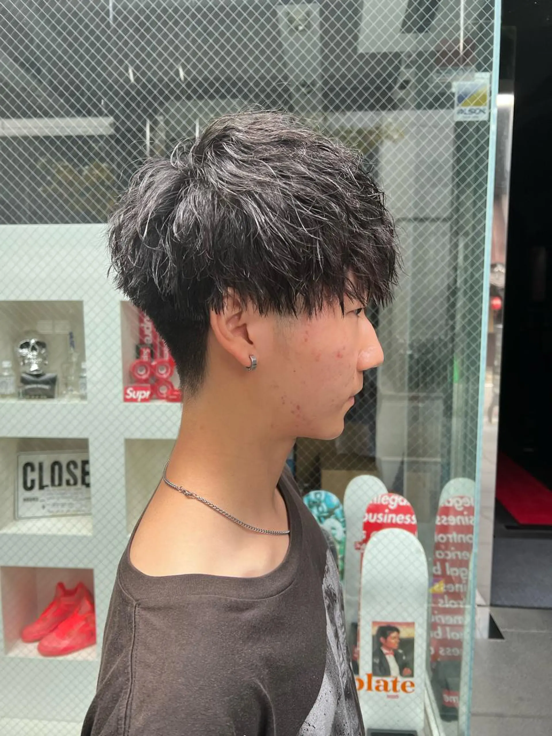 ショート パーマ メンズ マッシュ メンズパーマ スパイラルパーマ カット パーマ トリートメント salowin所属・吉ヶ別符 亮祐のヘアスタイル