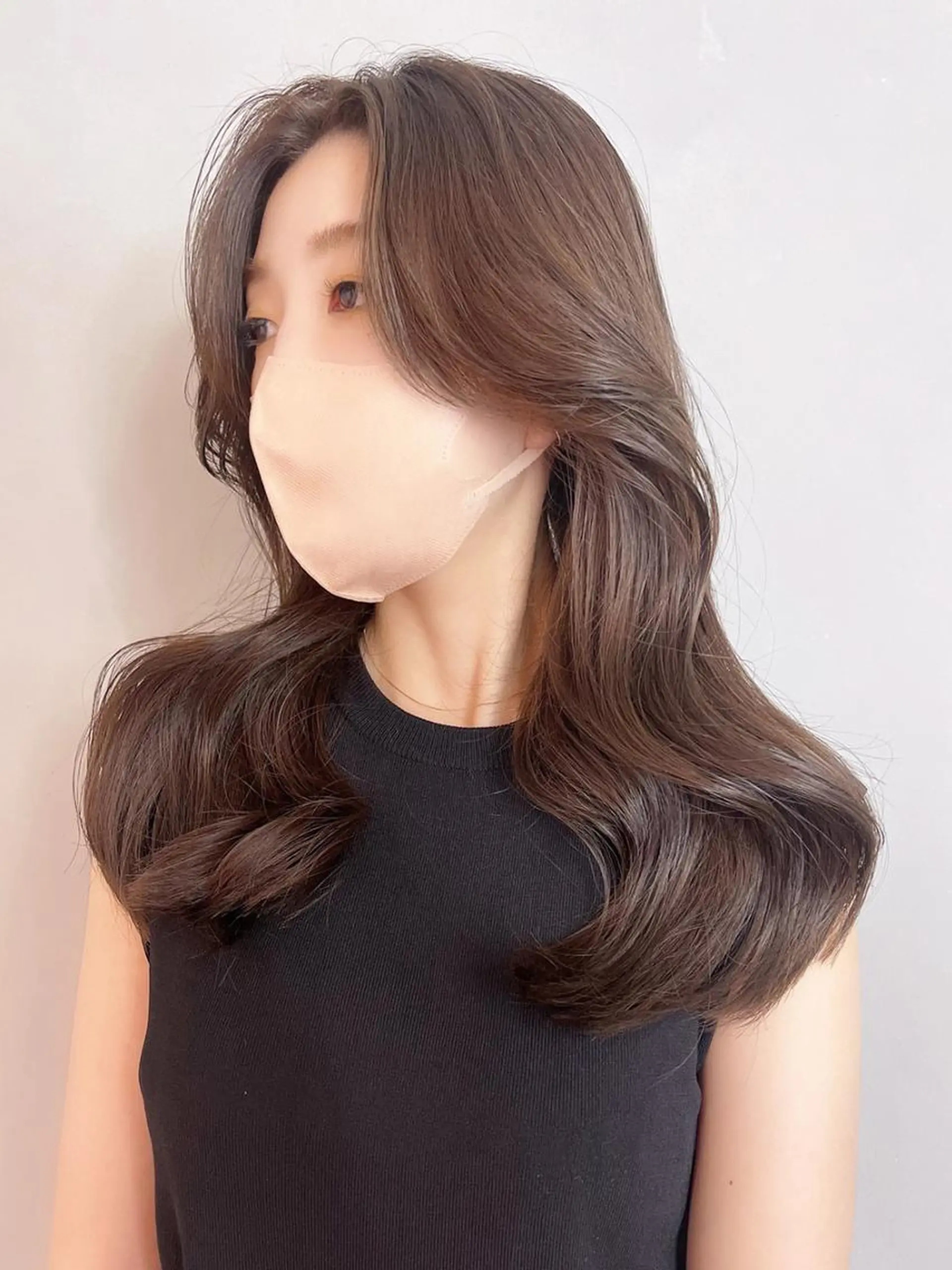 セミロング ヘアアレンジ パーマ カラー ブラウンカラー ココアブラウン ワンホンヘア ITbyALBUM 中野店のヘアスタイル