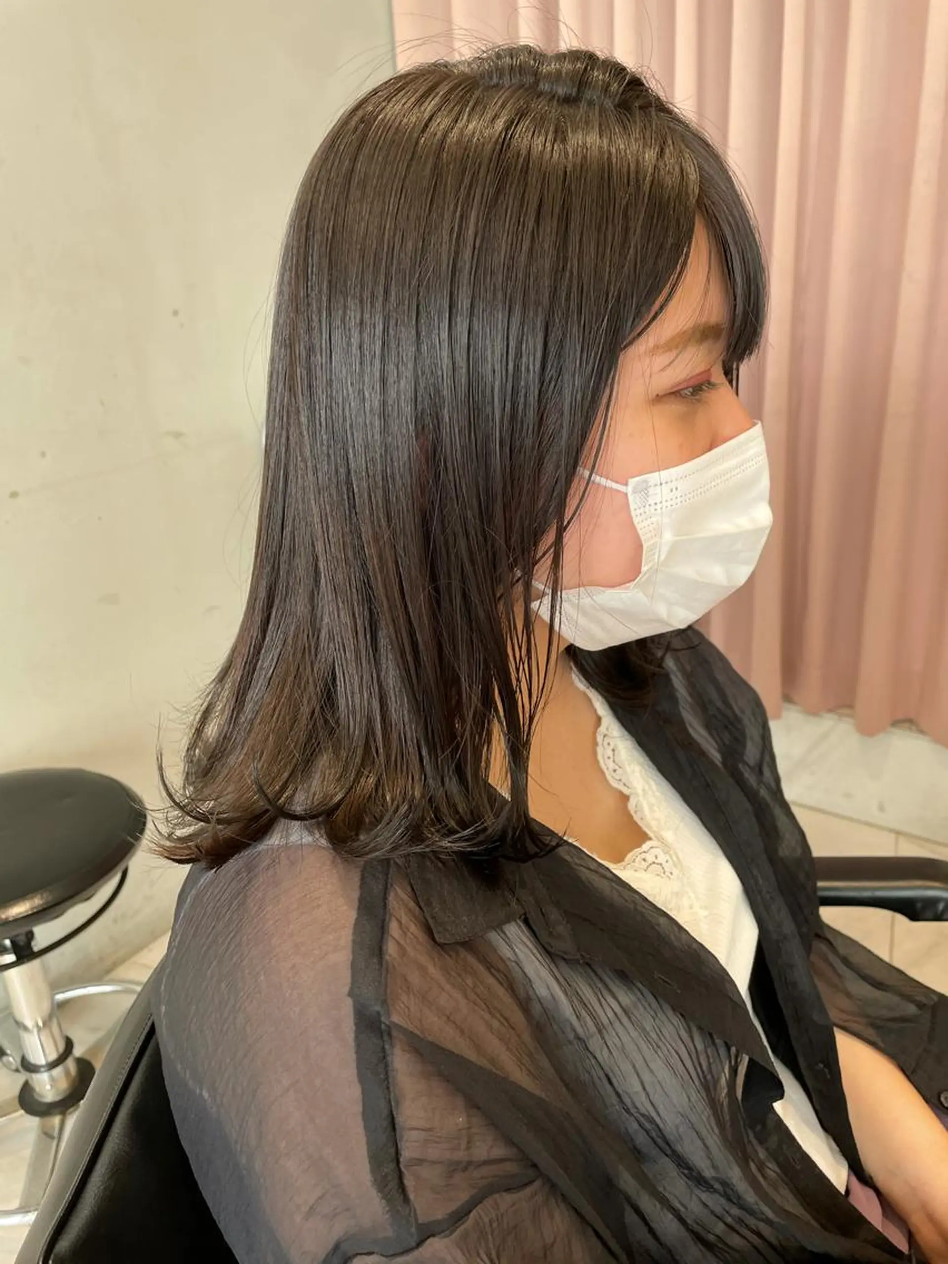 ミディアム カラー ヘアカラー トリートメント ヘッドスパ ヘアセット 圧倒的透明感カラー nana🦕のヘアスタイル