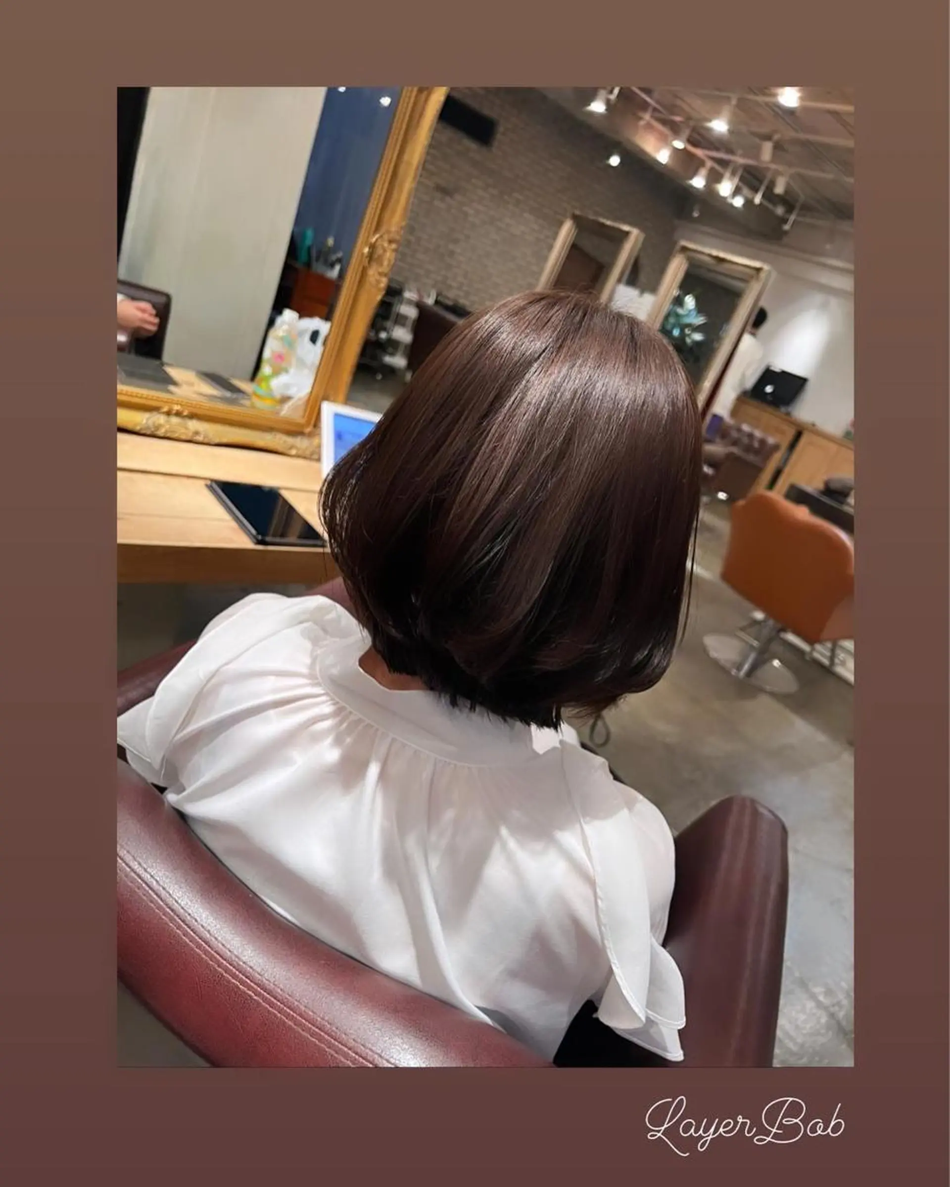 ミディアム カラー ボブ カット ハイライト/インナー /ブリーチ/レイヤーのヘアスタイル