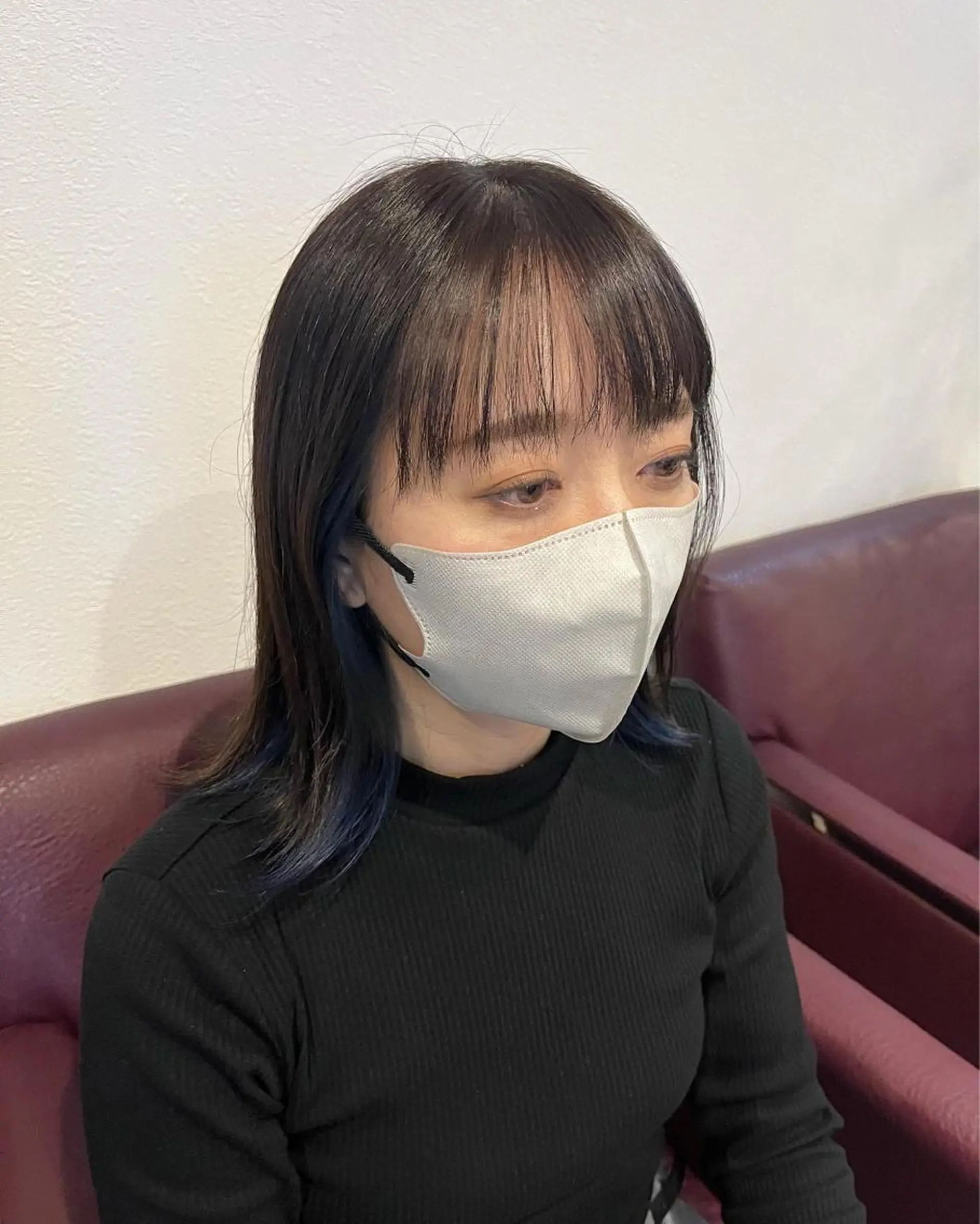 ミディアム カラー アッシュ アッシュブラウン ベージュカラー ブリーチ ブルーカラー ちひろ /似合わせカラーのヘアスタイル