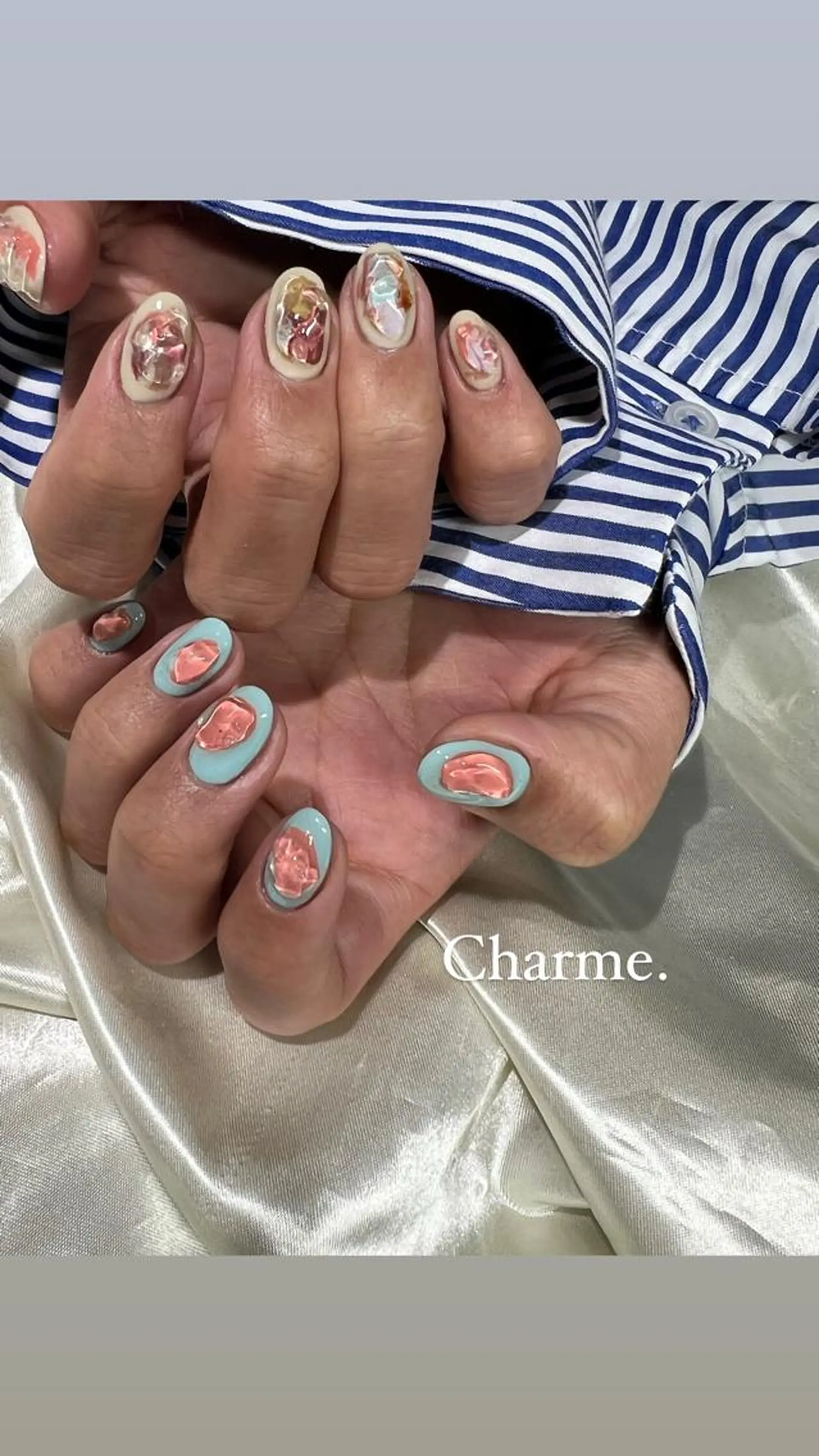 ネイル 持ち込み ニュアンスネイル Charme. NOBUKOのネイルデザイン