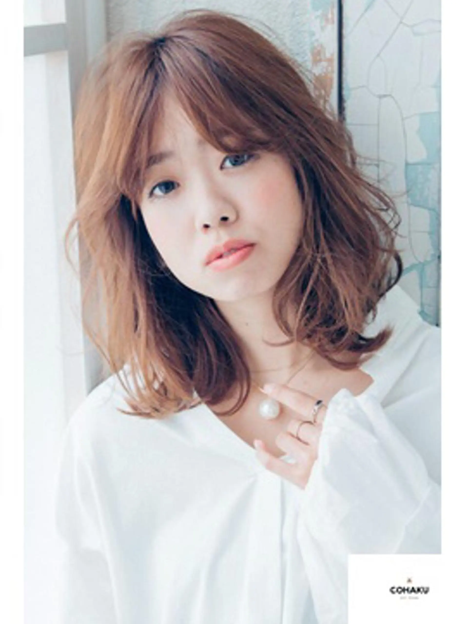 セミロング カラー パーマ ボブ カット パーマ トリートメント tocoha 四條畷駅のヘアスタイル