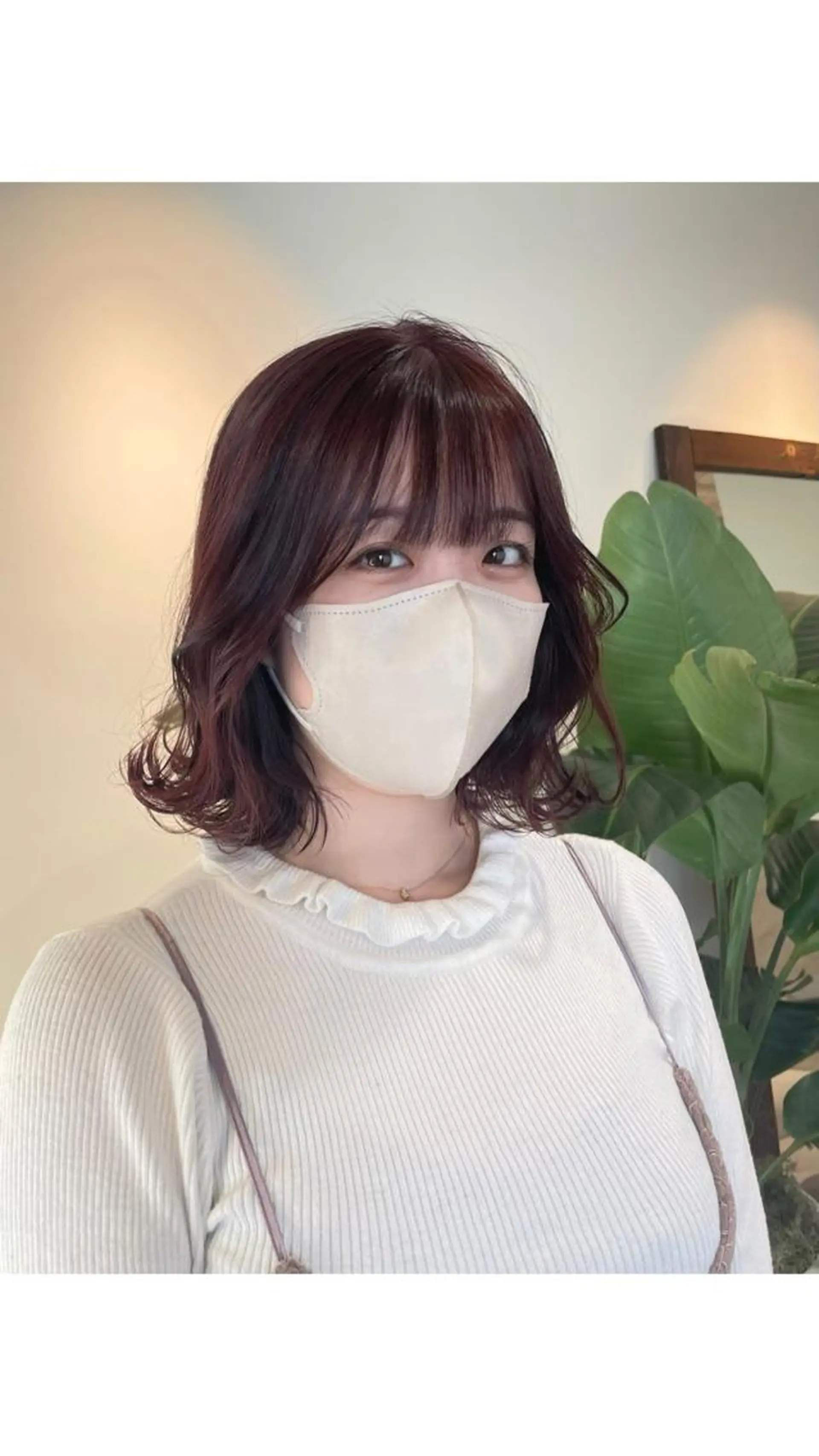 カラー ブラウンカラー ピンクカラー 若月 あやかのヘアスタイル