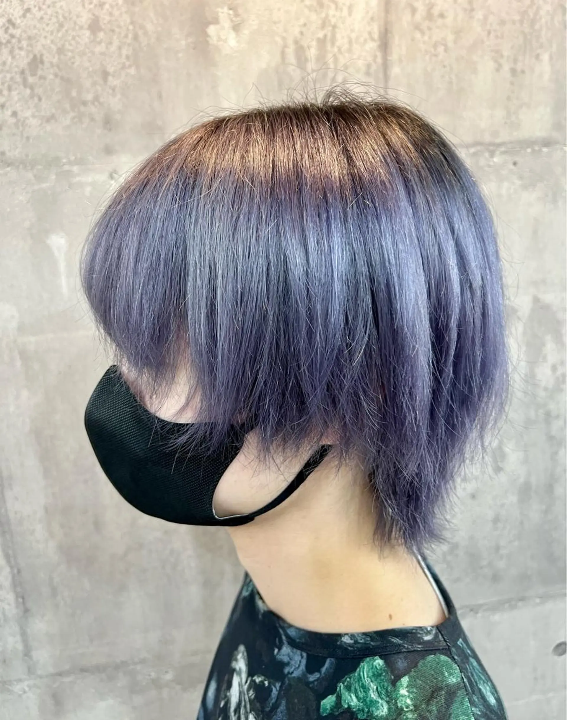 ショート カラー メンズ メンズハイトーン ハイトーンカラー パープルカラー レイヤー/韓国 ハイトーン興津史弥のヘアスタイル