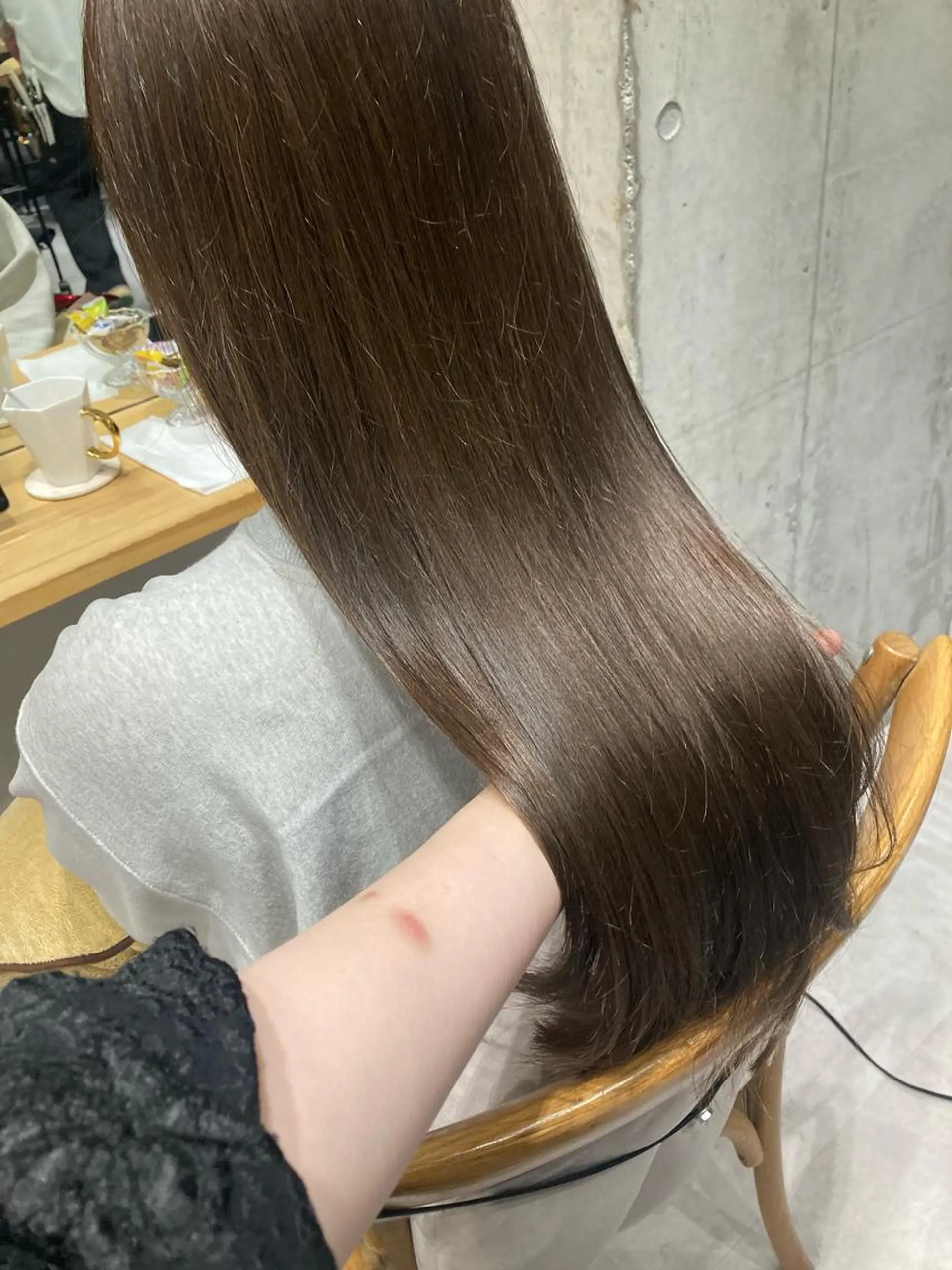 ロング ヘアカラー トリートメント ✨色持ちの良い艶 カラー✨蟹江真世のヘアスタイル