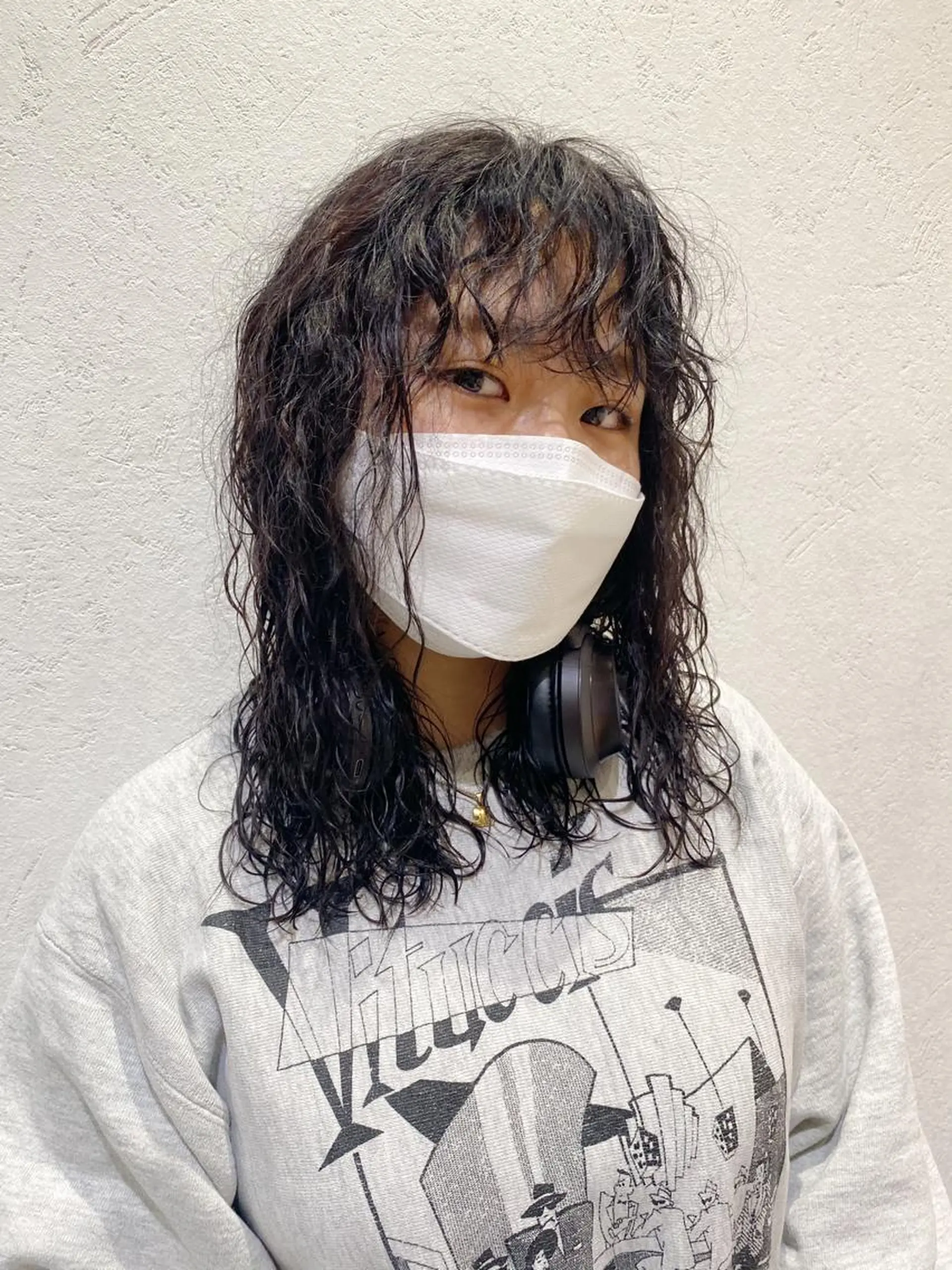 セミロング カラー パーマ ヘアアレンジ セミロングパーマ ヘアカラー パーマ パーマ指名No1 /namiのヘアスタイル