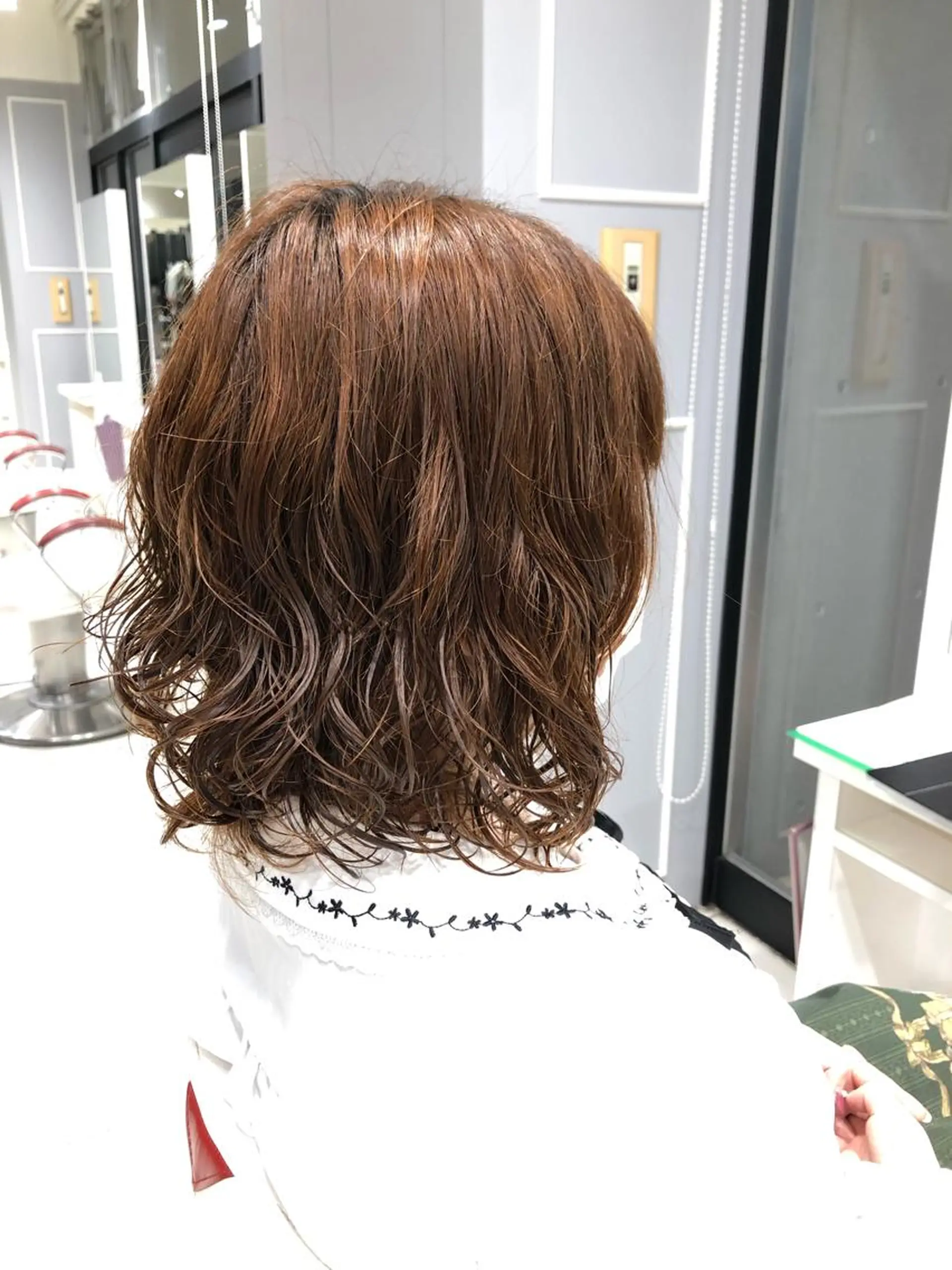 ショート パーマ デジタルパーマ ショート/白髪ぼかし 君和田若菜のヘアスタイル