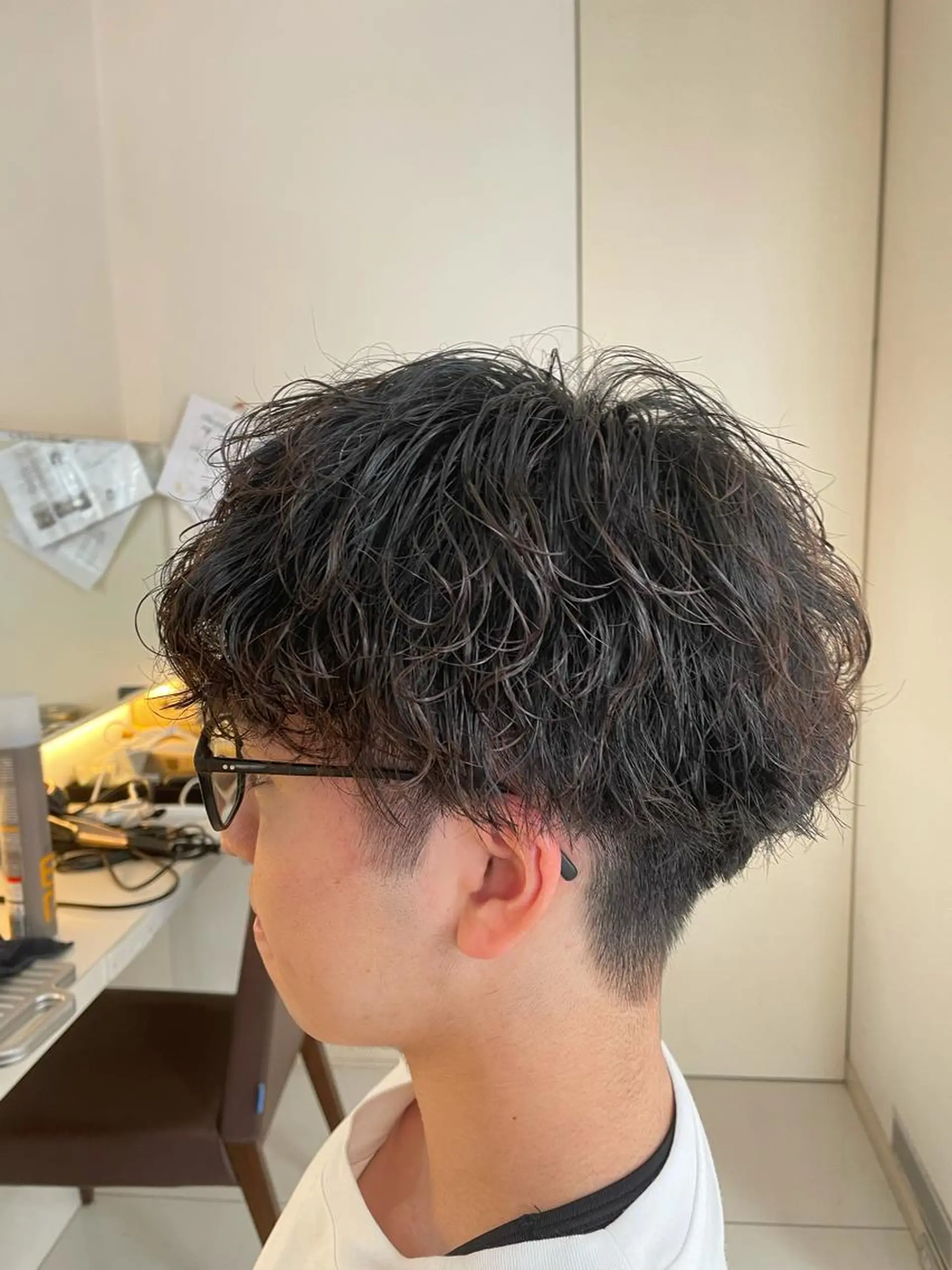 セミロング カラー パーマ ヘアアレンジ メンズ SHUN メンズパーマのヘアスタイル