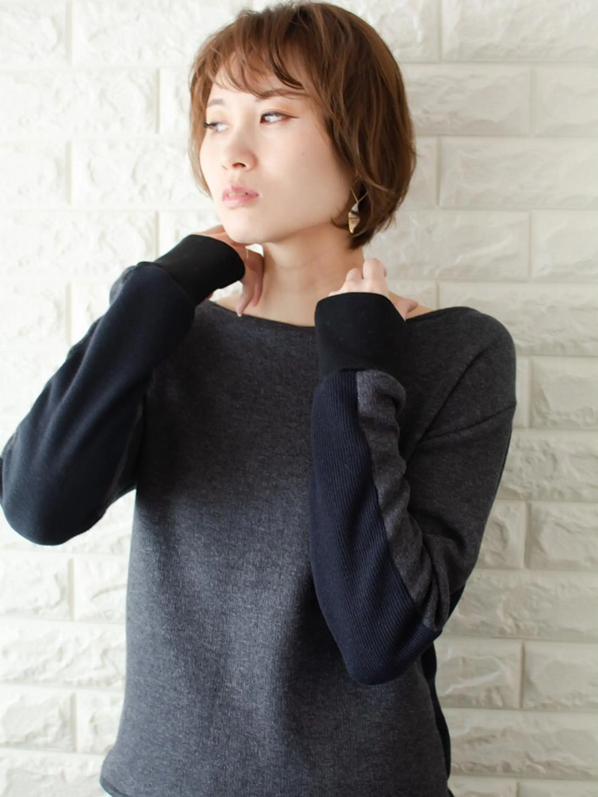 ショート カラー ショートボブ ベージュカラー ブルーカラー ブルージュ グレージュ 撮影モデル 斉藤 正敏のその他イメージ