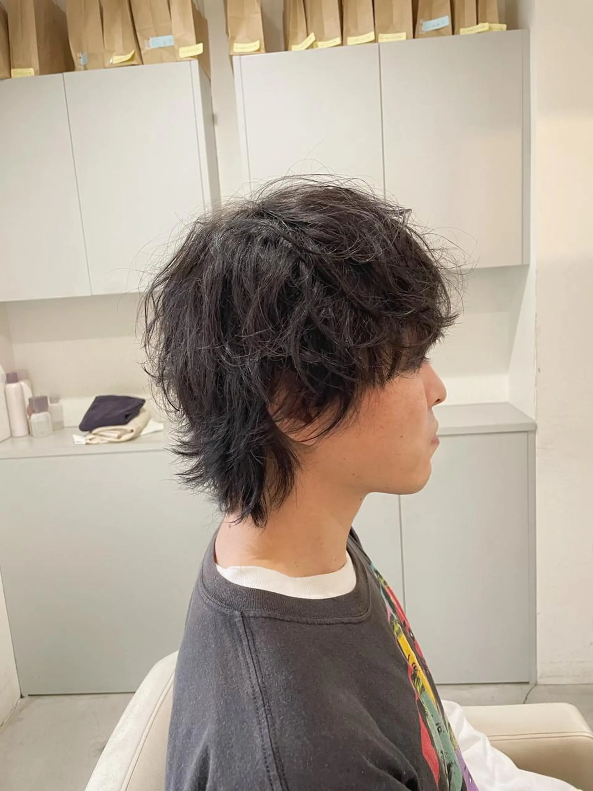 メンズ マッシュウルフ マッシュ メンズウルフカット ウルフカット カット 野間 祐哉のヘアスタイル