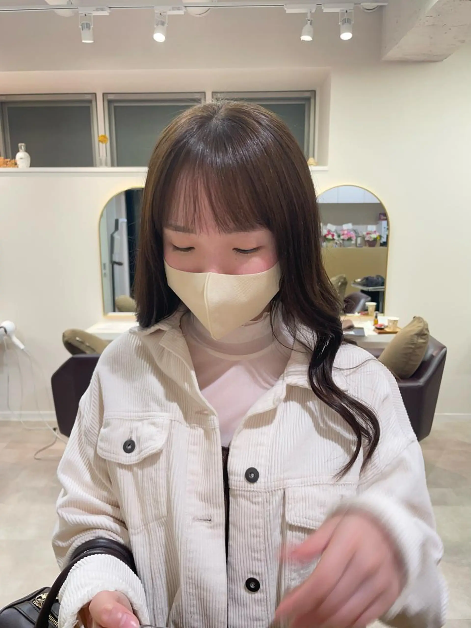 ミディアム カラー ヘアアレンジ ヘアカラー 野町好花 レイヤー/髪質改善のヘアスタイル