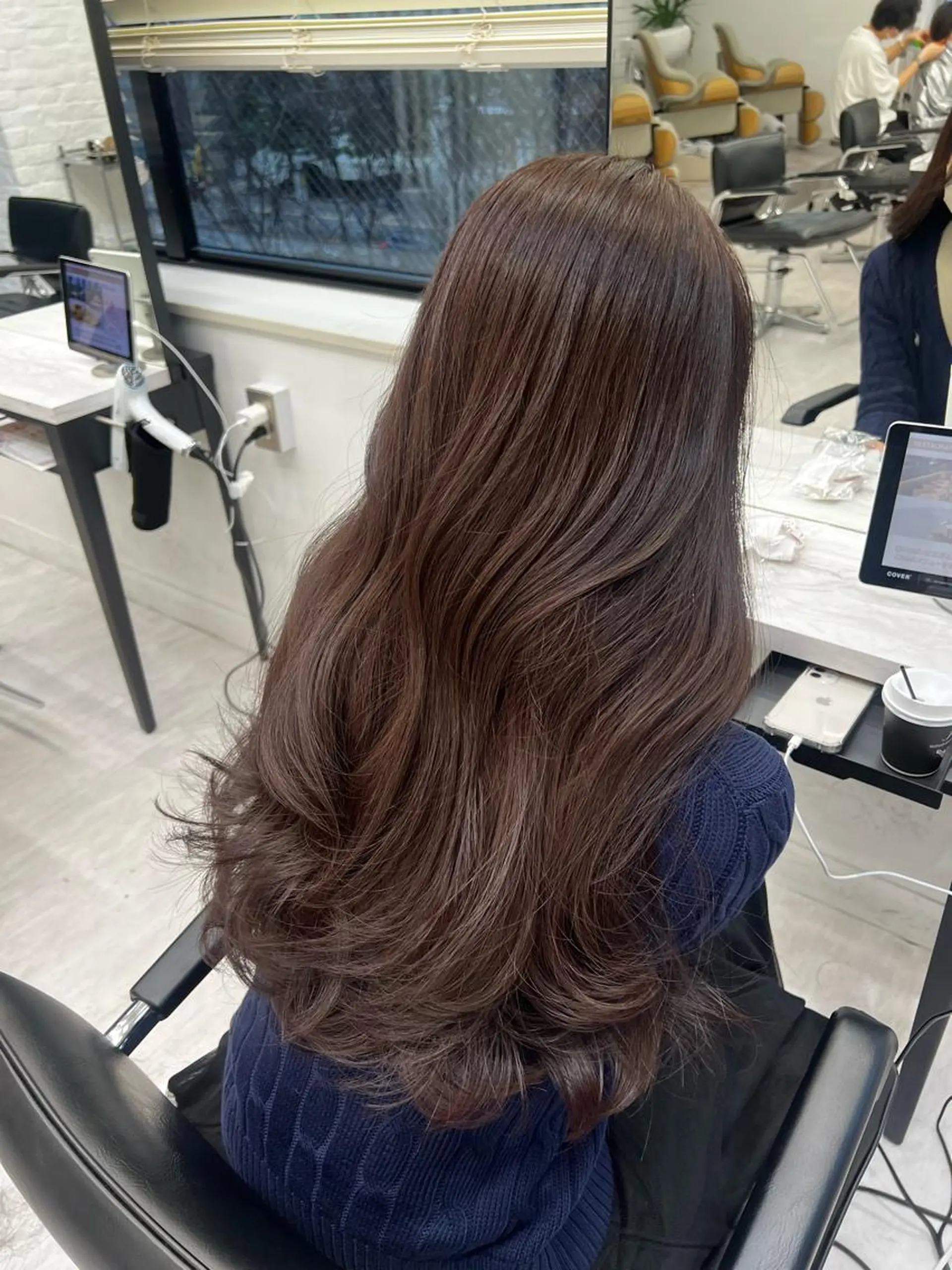 カラー 韓国ヘア♡ 顔まわりカットayaのヘアスタイル