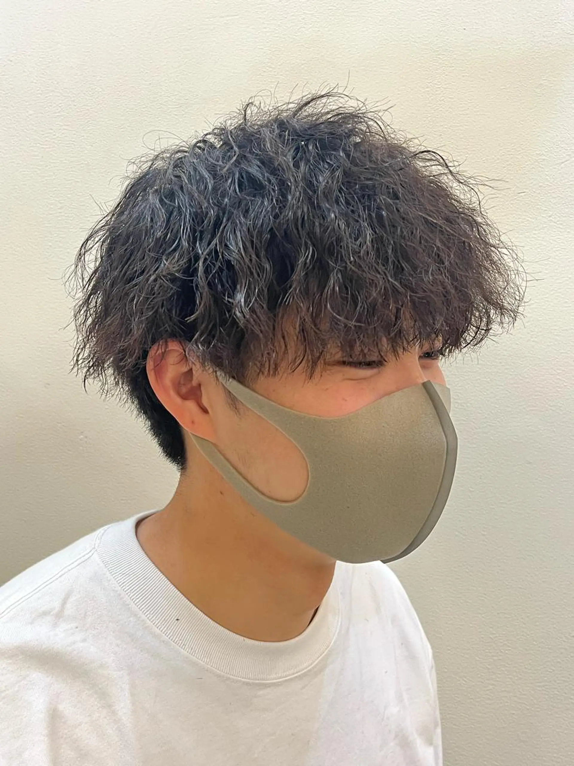 パーマ メンズ カット パーマ トリートメント ♱地雷カラー♱ウルフ ♱ 藍衣 ♱のヘアスタイル