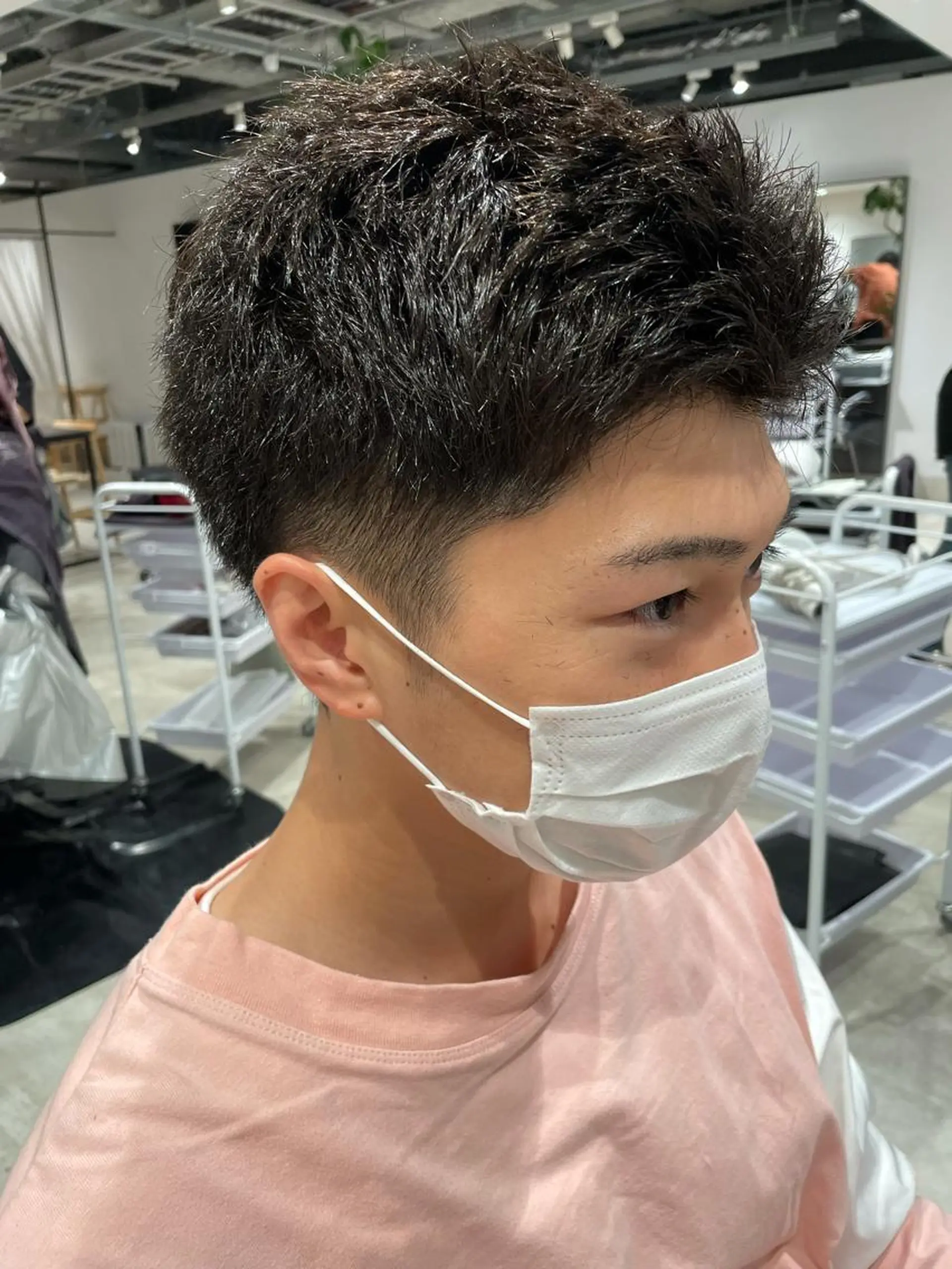 ショート カラー パーマ ヘアアレンジ メンズ パーソナルカラー合わ せたカラー🤍なつみのヘアスタイル