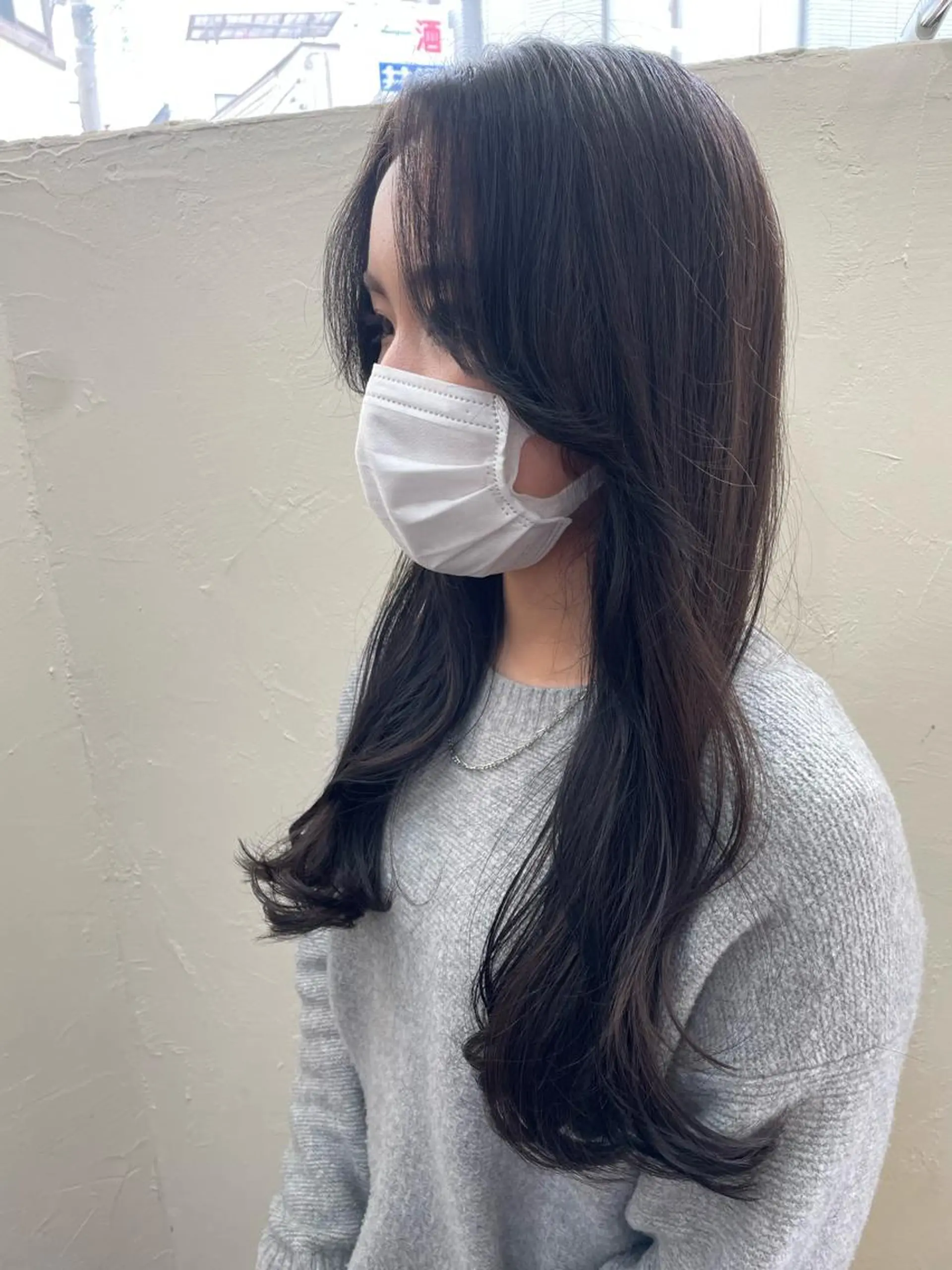 セミロング カラー ヘアカラー トリートメント クセ毛特化サロン うめのヘアスタイル