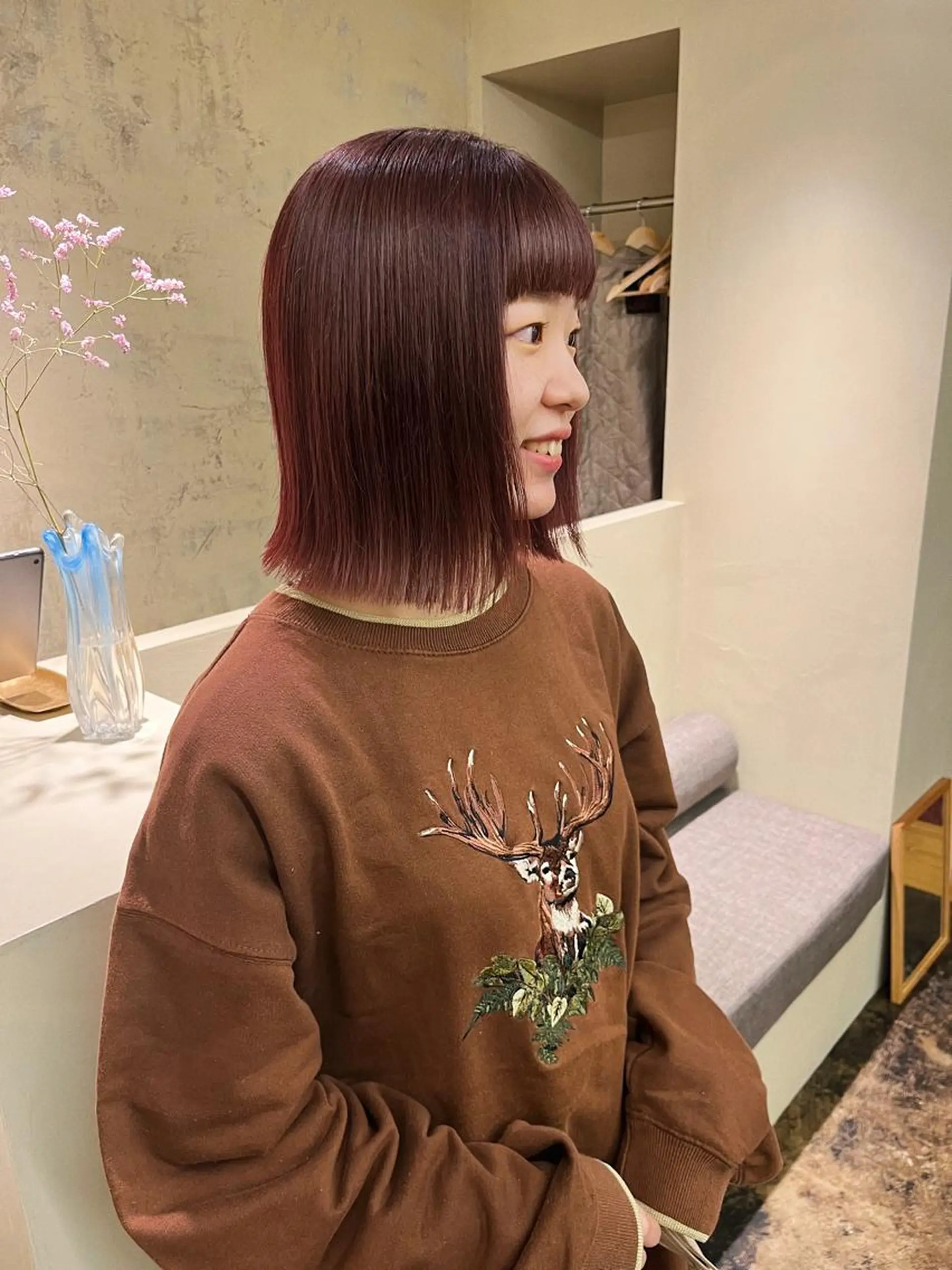 ショート カラー ピンクカラー ボブ 西山 紗耶香🪽 透明感カラー/ボブのヘアスタイル