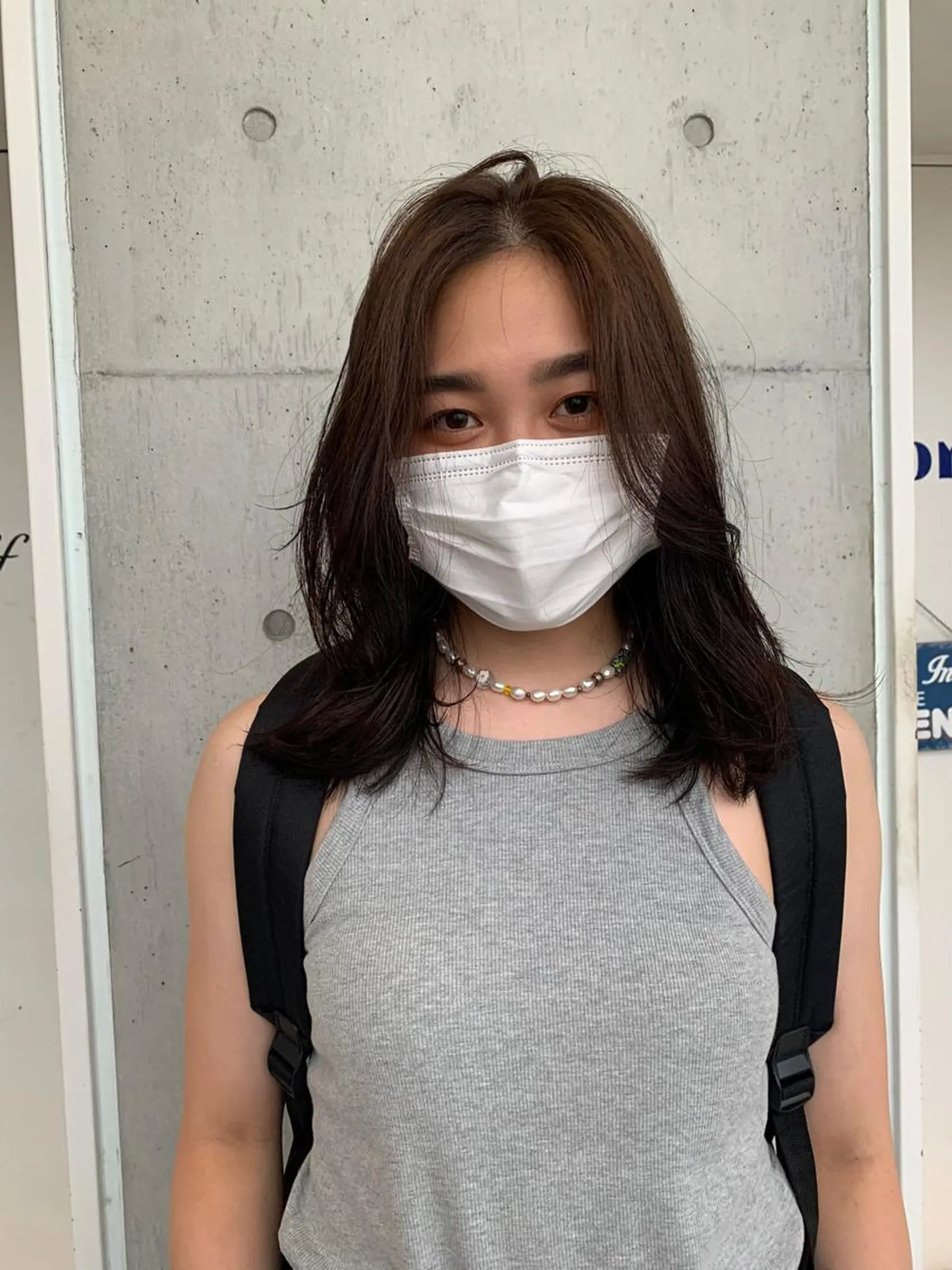 ミディアム カラー カネコ ユカリのヘアスタイル