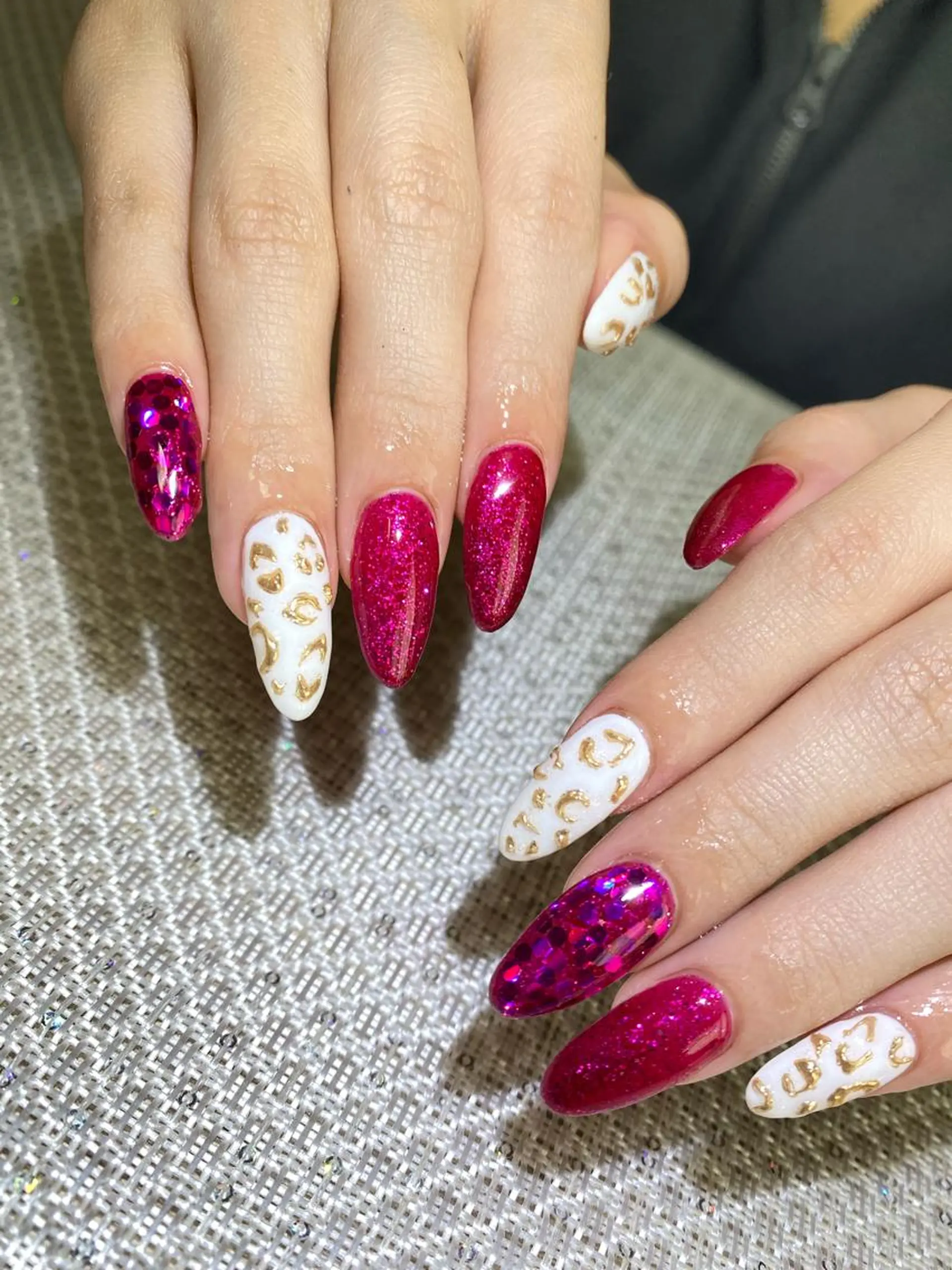 ネイル ラメ(グリッター) ロングネイル ピンク Esthetic Will所属・will 有希のネイルデザイン