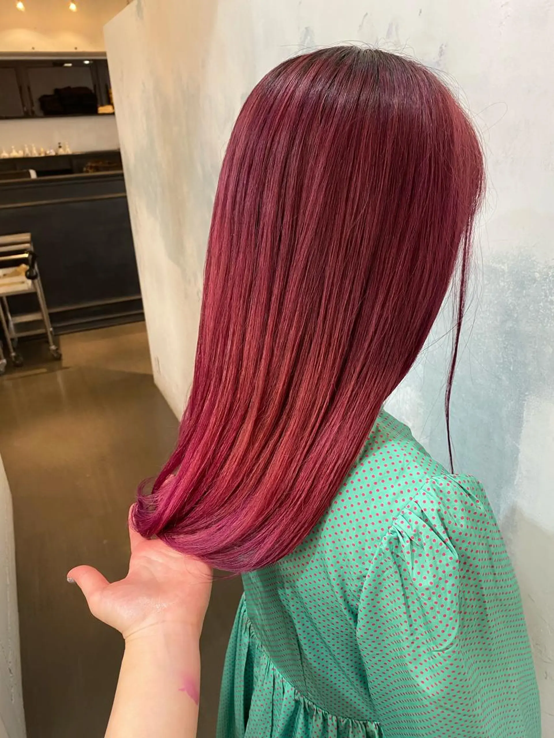 ロング カラー ピンクカラー ヘアカラー トリートメント 🍑艶髪✖️暖色系 ✨momoka🍑のヘアスタイル