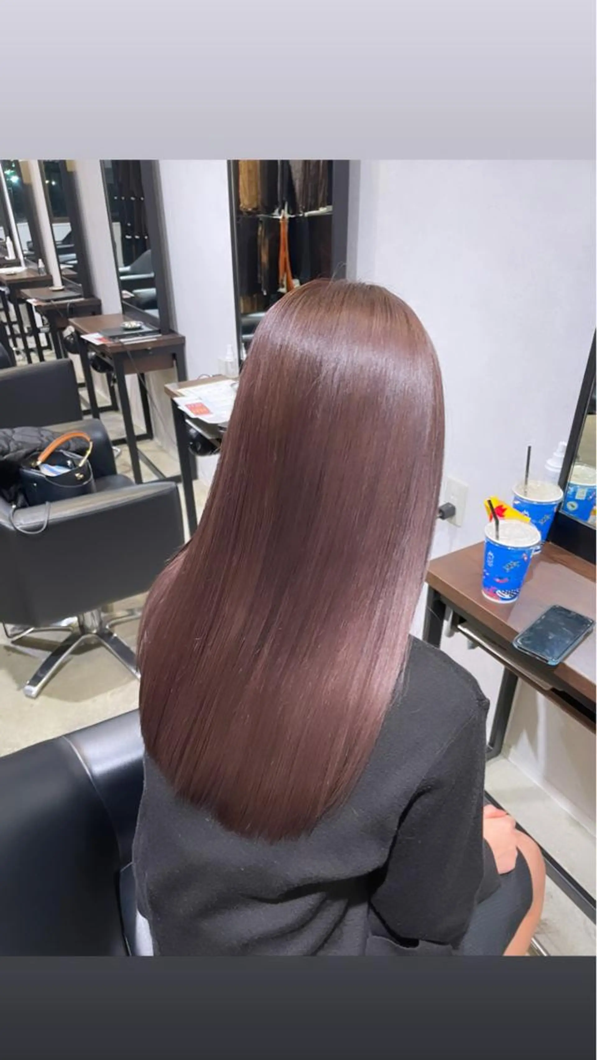 セミロング ヘアカラー 心斎橋/海外レイヤー 募集中三好玲奈のヘアスタイル