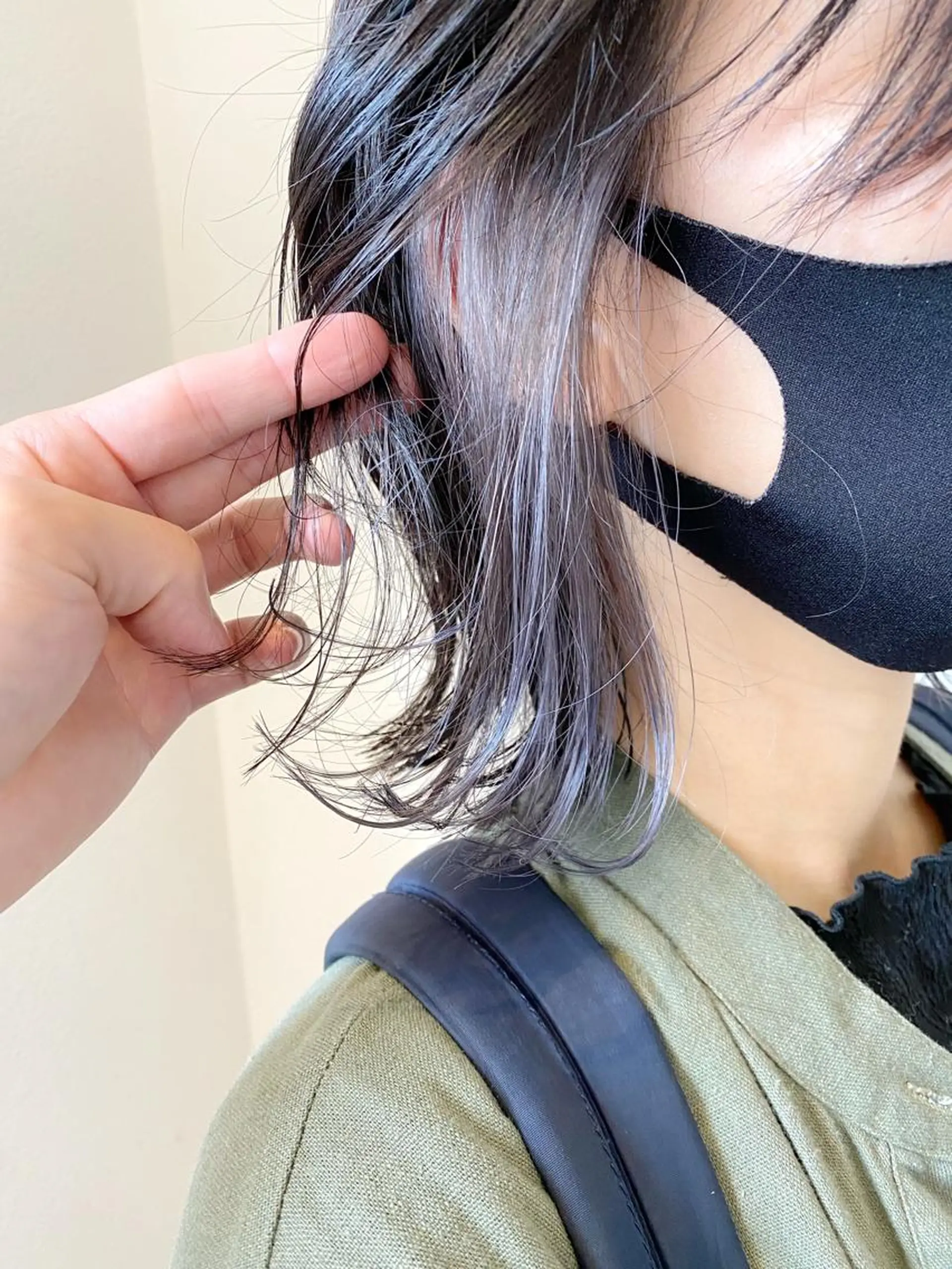 ミディアム カラー ブリーチ グレージュ インナーカラー カット ヘアカラー トリートメント .iyu所属・吉祥寺小顔×ショート 🍋宮本大輔🍋のヘアスタイル
