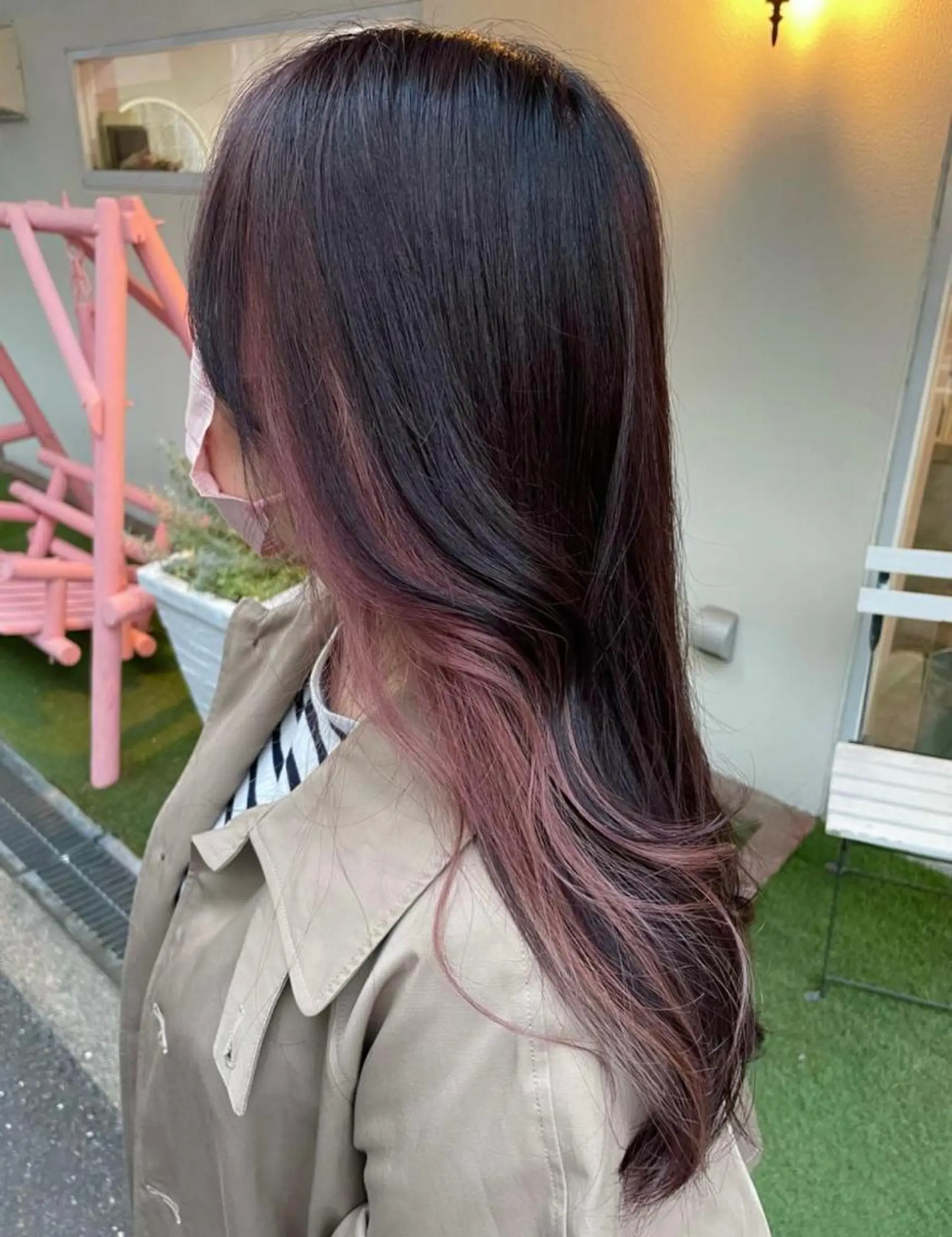 ロング カラー ヘアカラー トリートメント newi梅田🫧韓国 ヘア🫧sakiのヘアスタイル