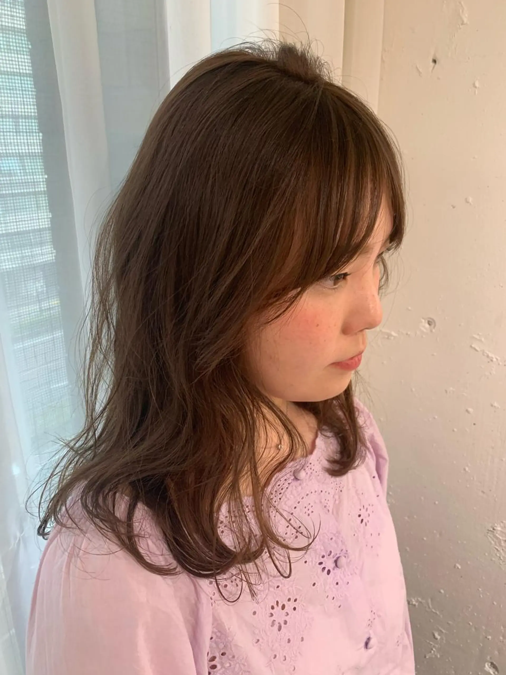 セミロング GO TODAY  SHAIR SALON 梅田NU茶屋町店所属・田中成美/レイヤー カット/透明感カラーのヘアスタイル