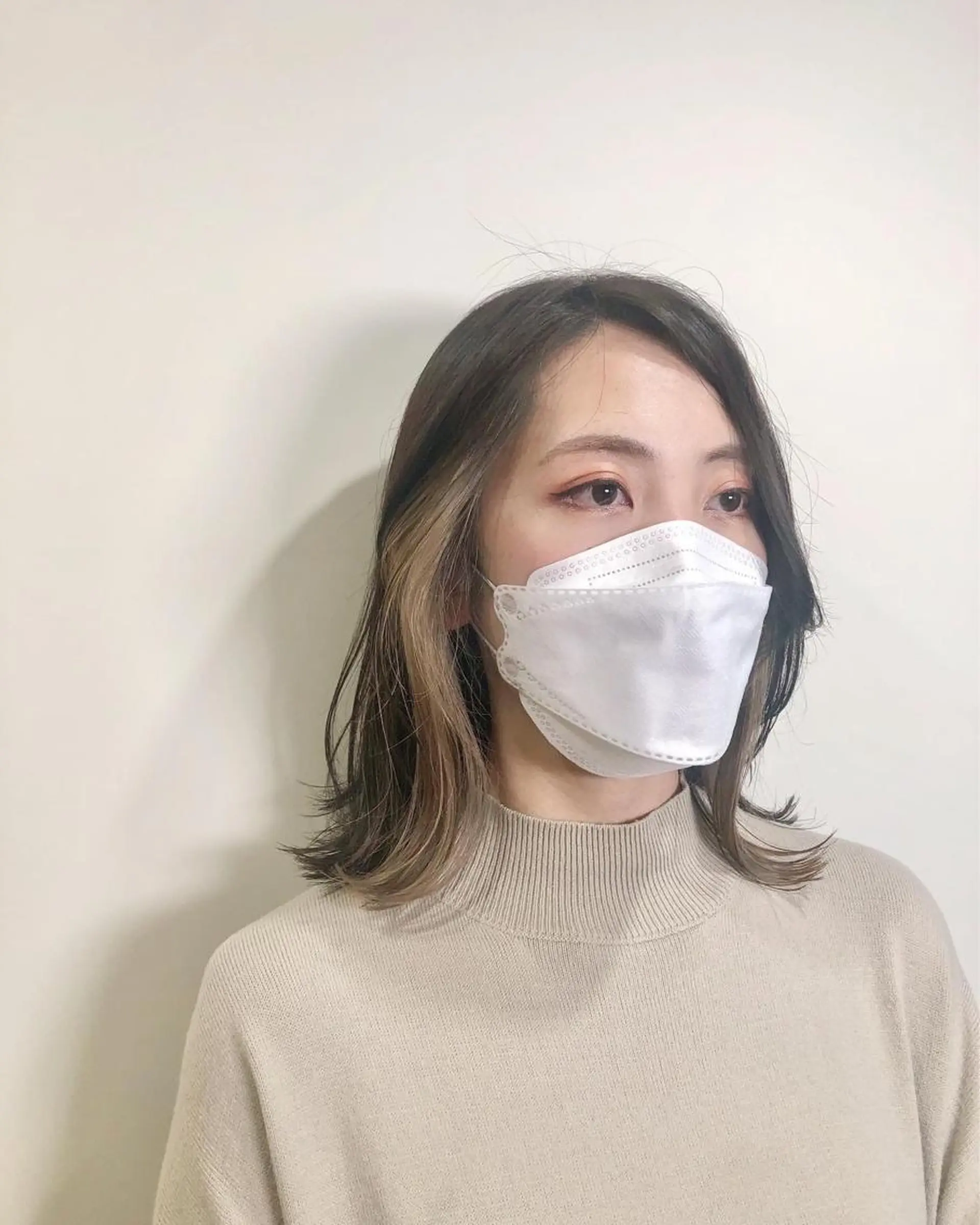 セミロング カラー ショートボブ アッシュ アッシュブラウン ベージュカラー ブリーチ カット ヘアカラー ショート/パーマ/ カラー/FUKOのヘアスタイル