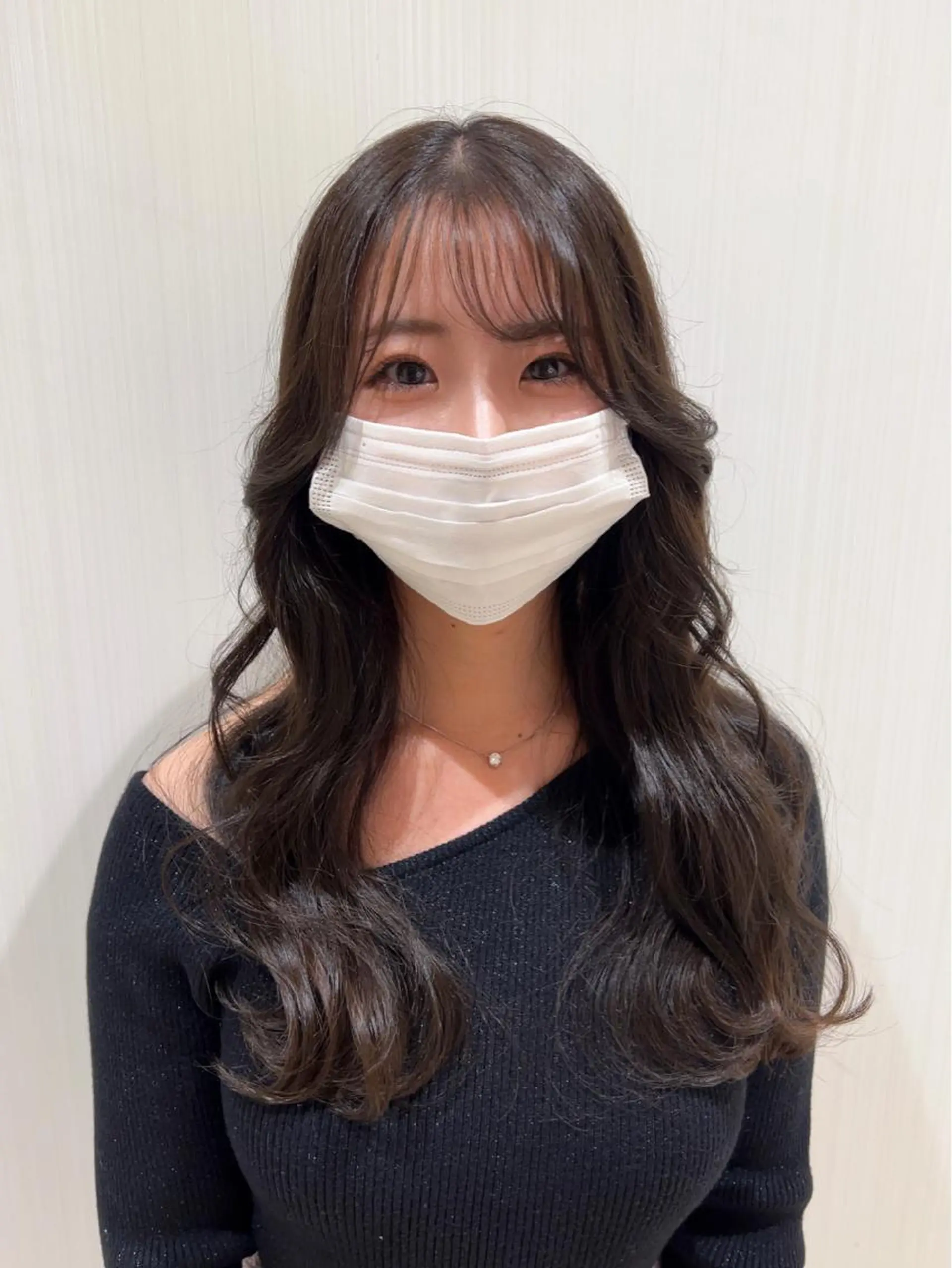 ロング カラー 韓国風ヘア シースルーバング Ash 銀座店所属・銀座/カラー 🎀momo🎀のヘアスタイル