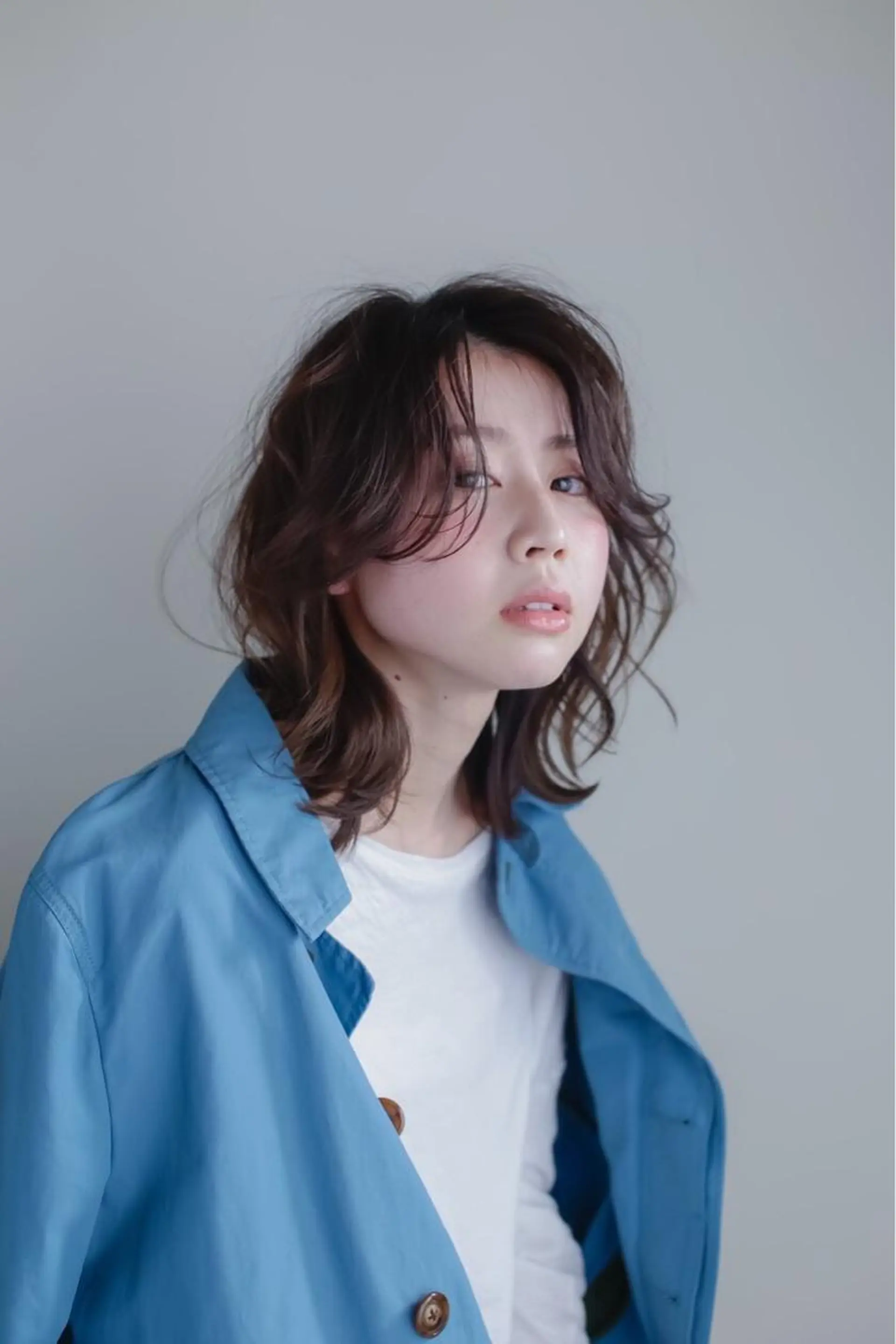 ミディアム カラー パーマ ヘアアレンジ FRAME所属・FRAME/髪を育 てる/大人デザインのヘアスタイル