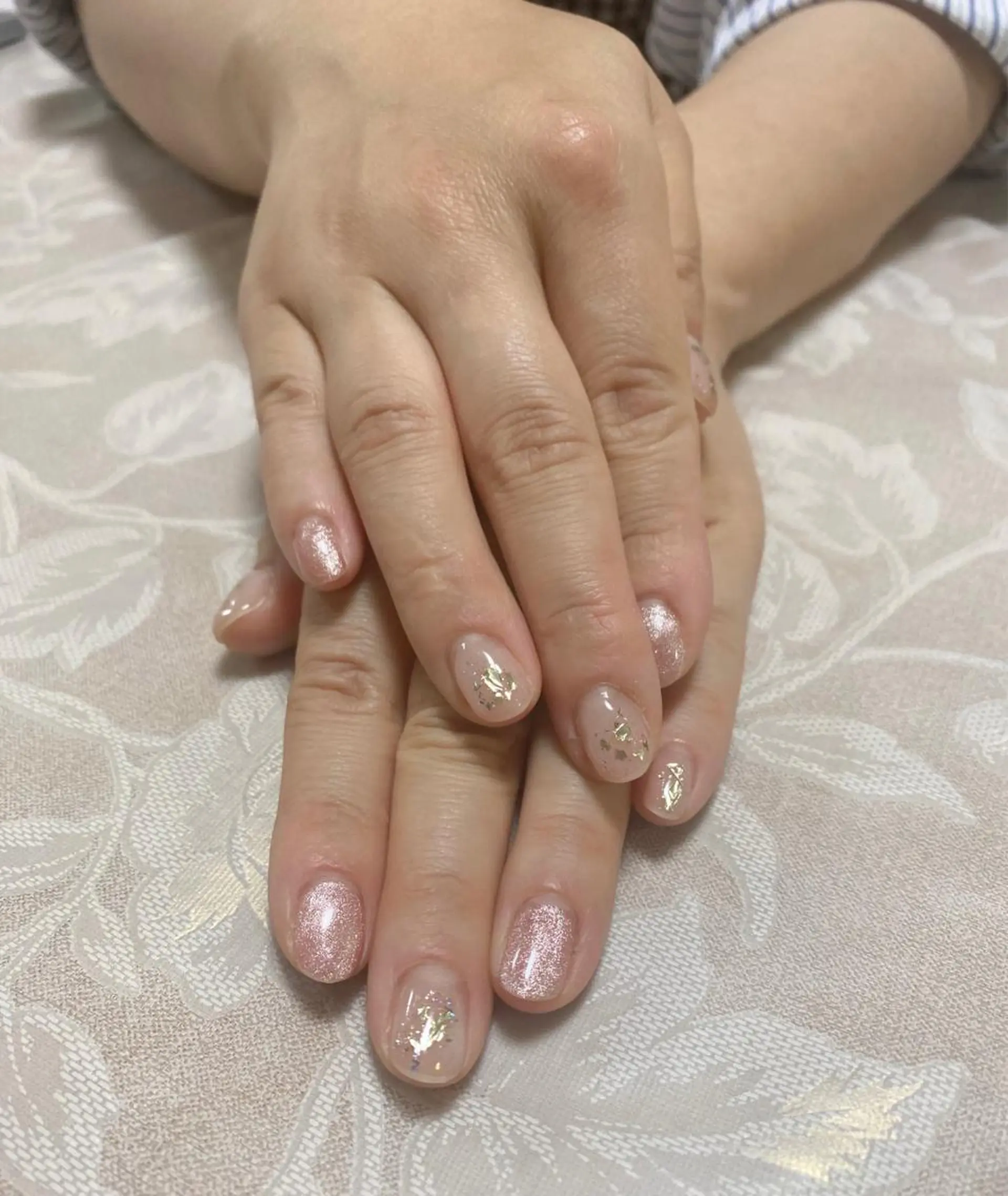 ネイル ジェルネイル ラメ(グリッター) パラジェル ハンドネイル Nail Salon K 🧸美爪育成のネイルデザイン