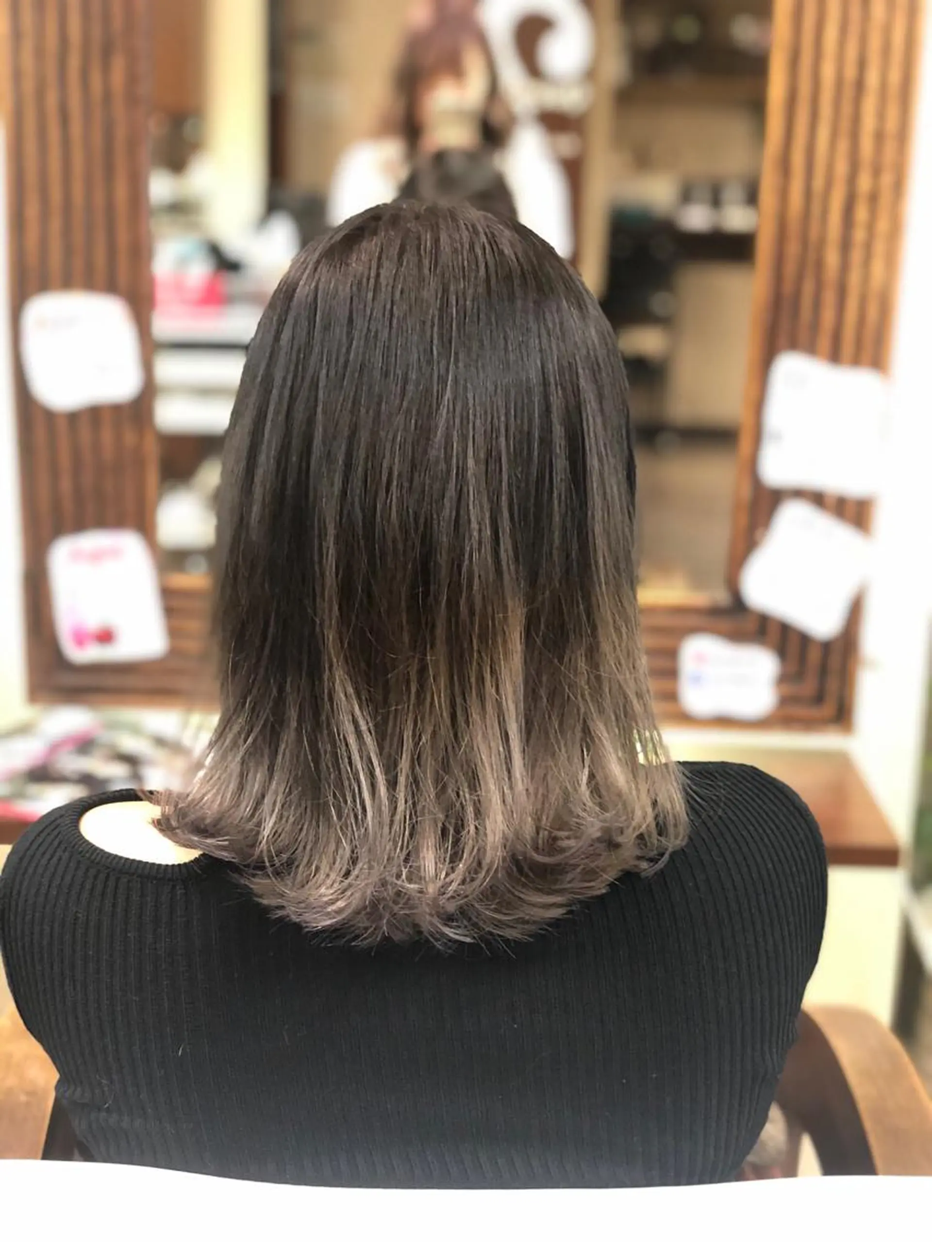 ミディアム カラー ヘアアレンジ ヘアカラー トリートメント 加藤 瑠美のヘアスタイル