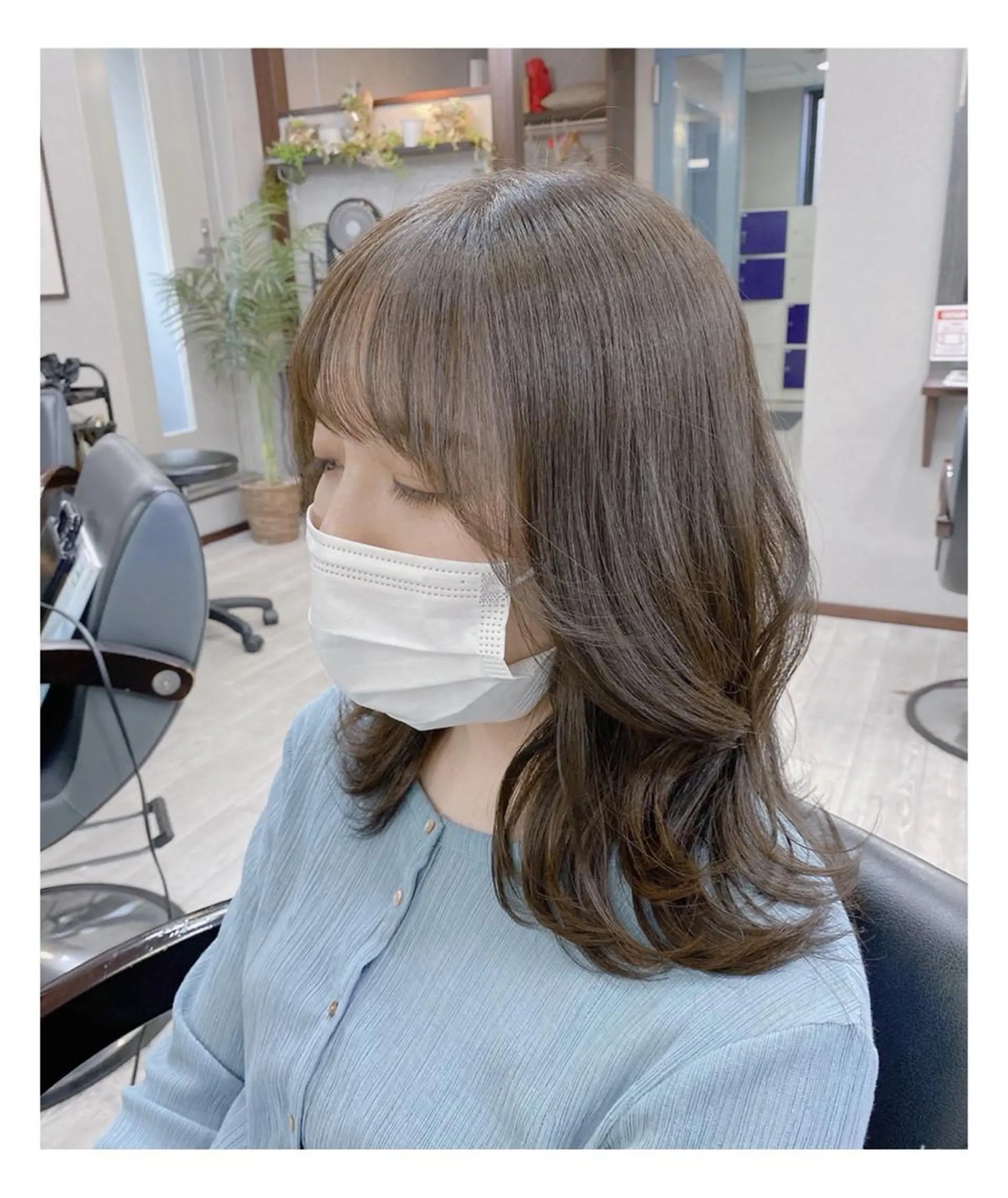 セミロング カラー グレージュ オリーブグレージュ オリーブグレー cocoru所属・＊横浜駅＊ 金子 誠也のヘアスタイル