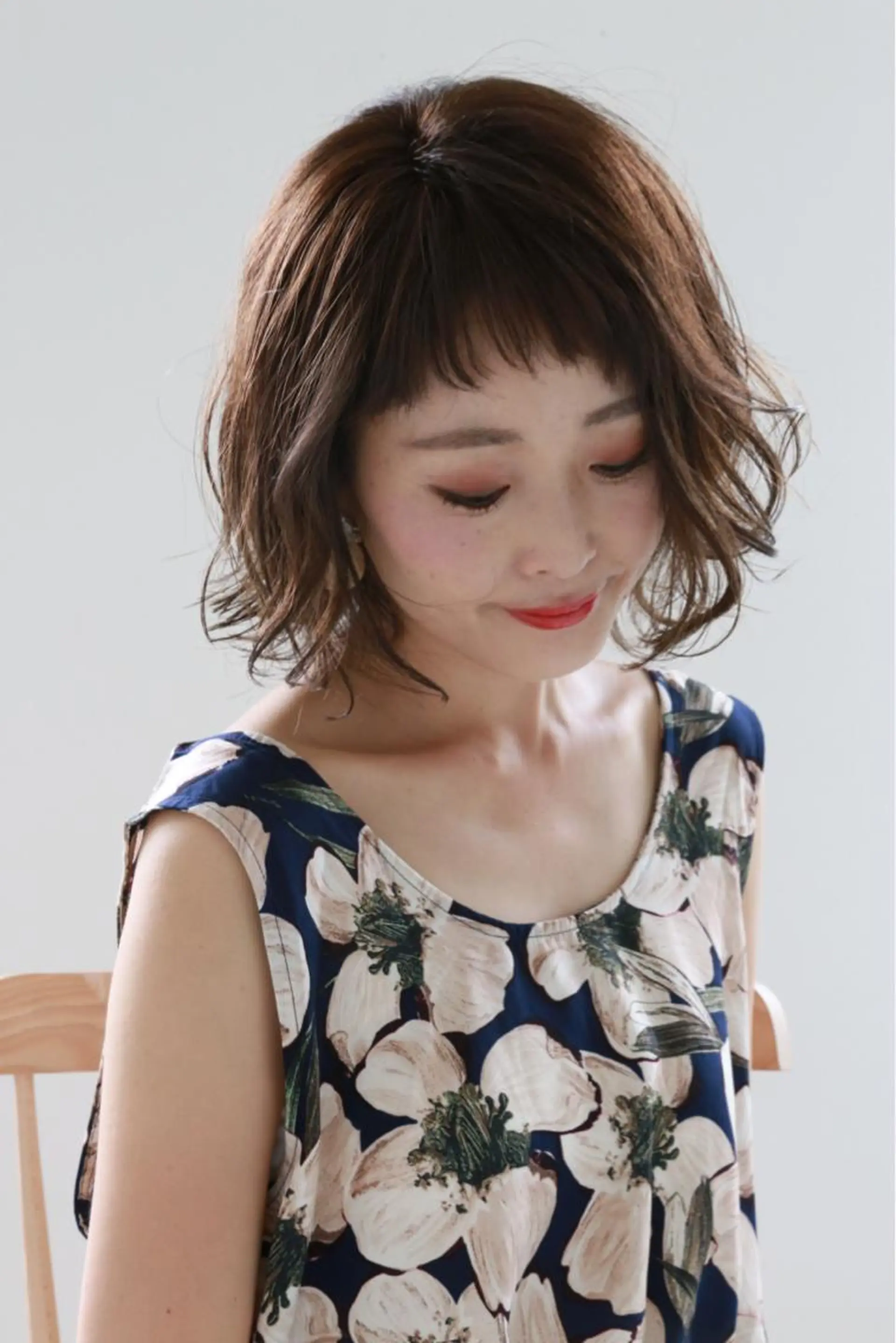 ミディアム カット パーマ エクリ所属・三浦 克生のヘアスタイル