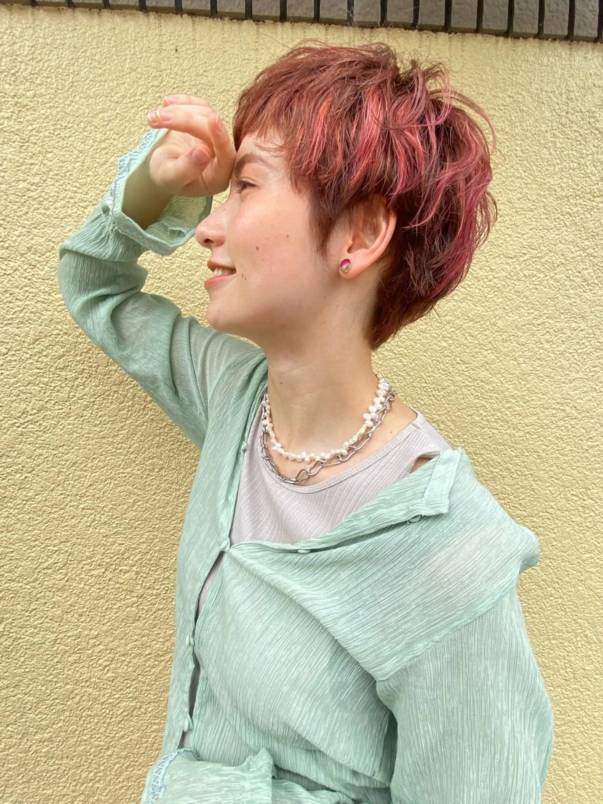 ショート カラー パーマ 透明感カラーブリーチ 🌼シゲモトアヤ🌼のヘアスタイル