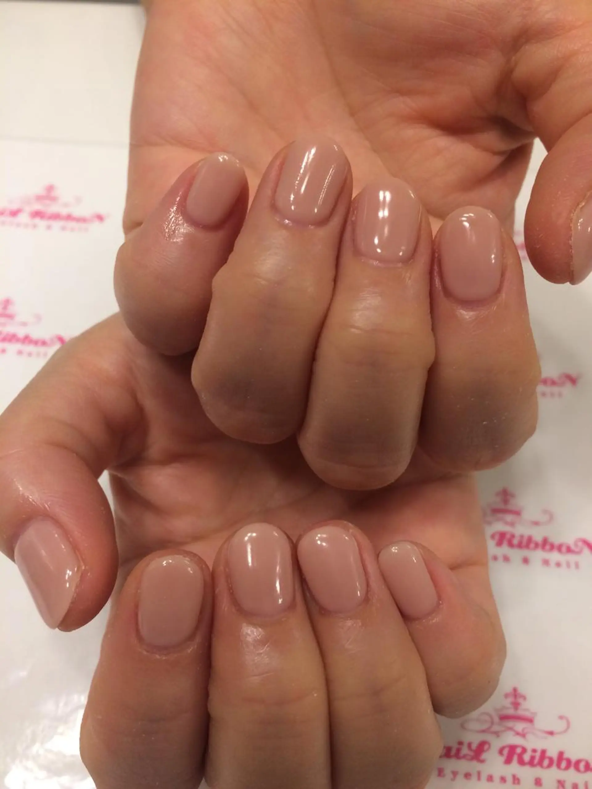 ネイル 春ネイル ネイルリボン 受付スタッフのネイルデザイン