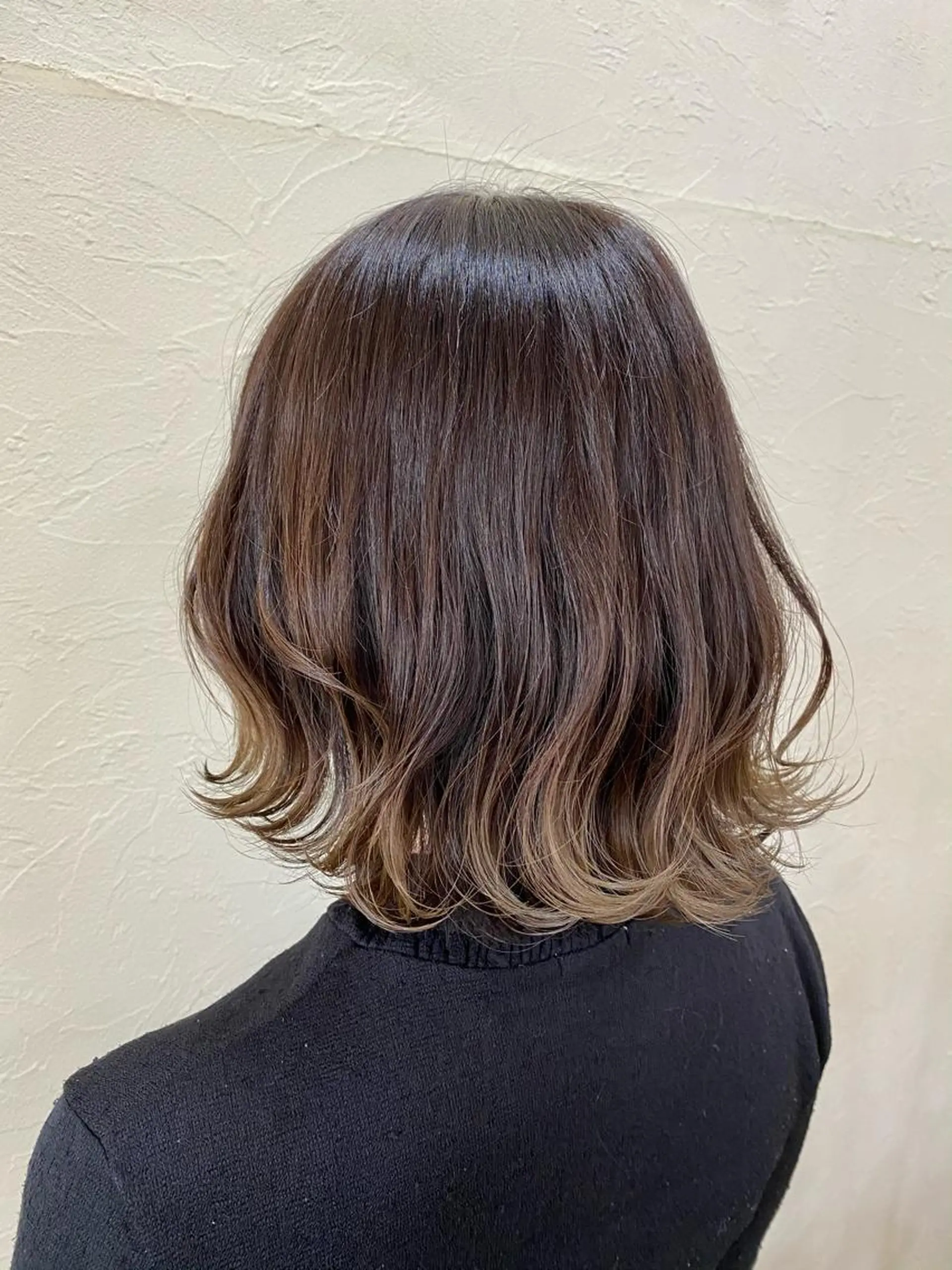 ミディアム カラー ブラウンカラー モカブラウン カット ヘアカラー トリートメント ENIF ヤマグチアツコのヘアスタイル