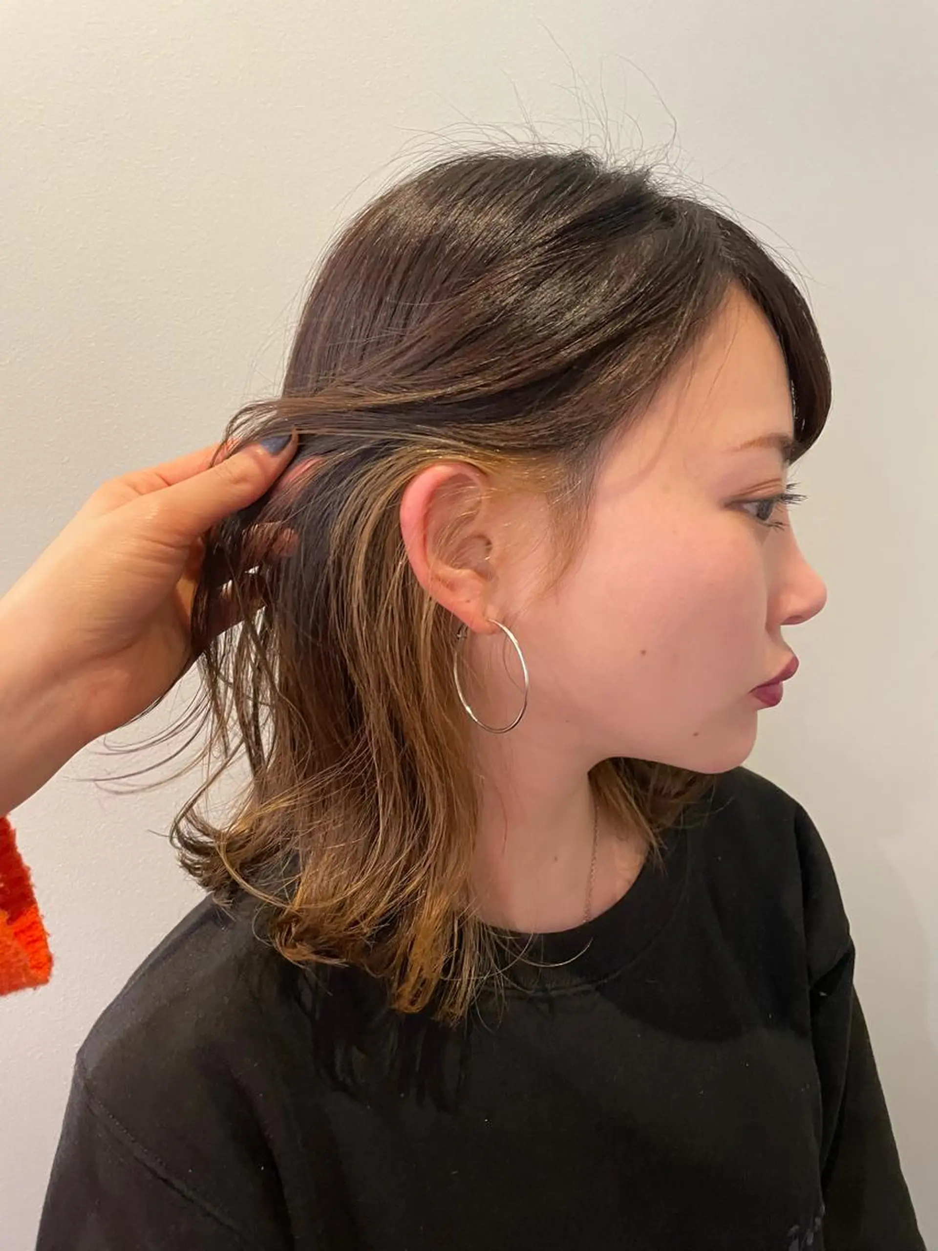 ミディアム カラー インナーカラー 斉藤 瑞恵のヘアスタイル