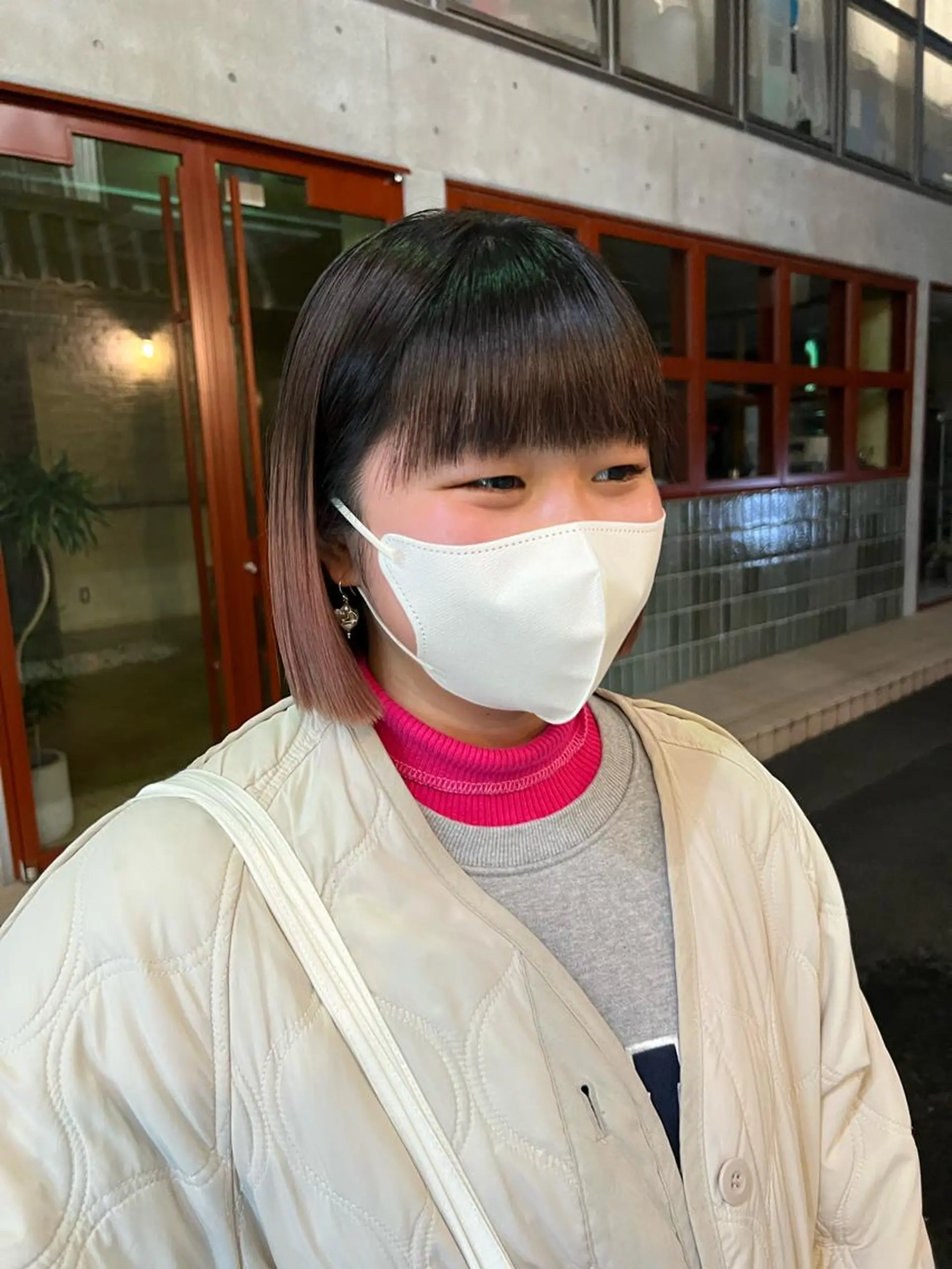 ミディアム パーマ/ボブ /レイヤー チヒロのヘアスタイル