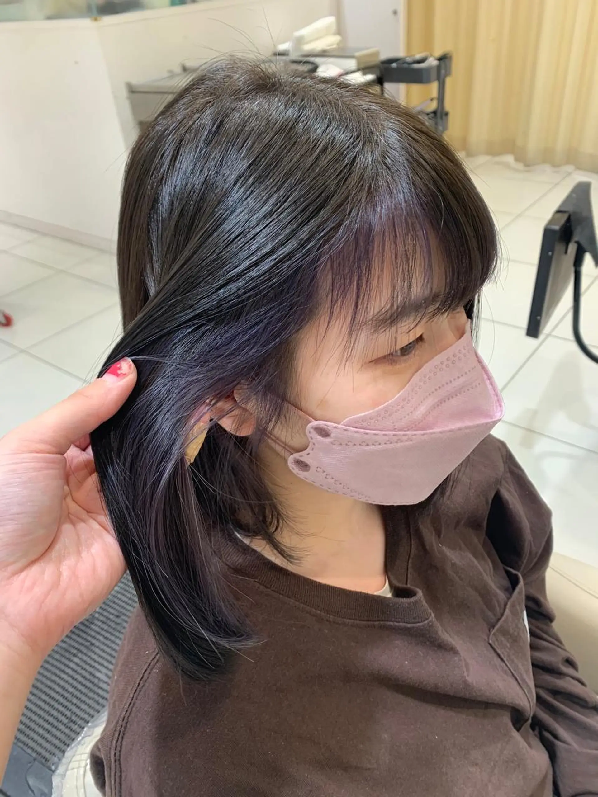 ミディアム カラー 金澤 夏海のヘアスタイル