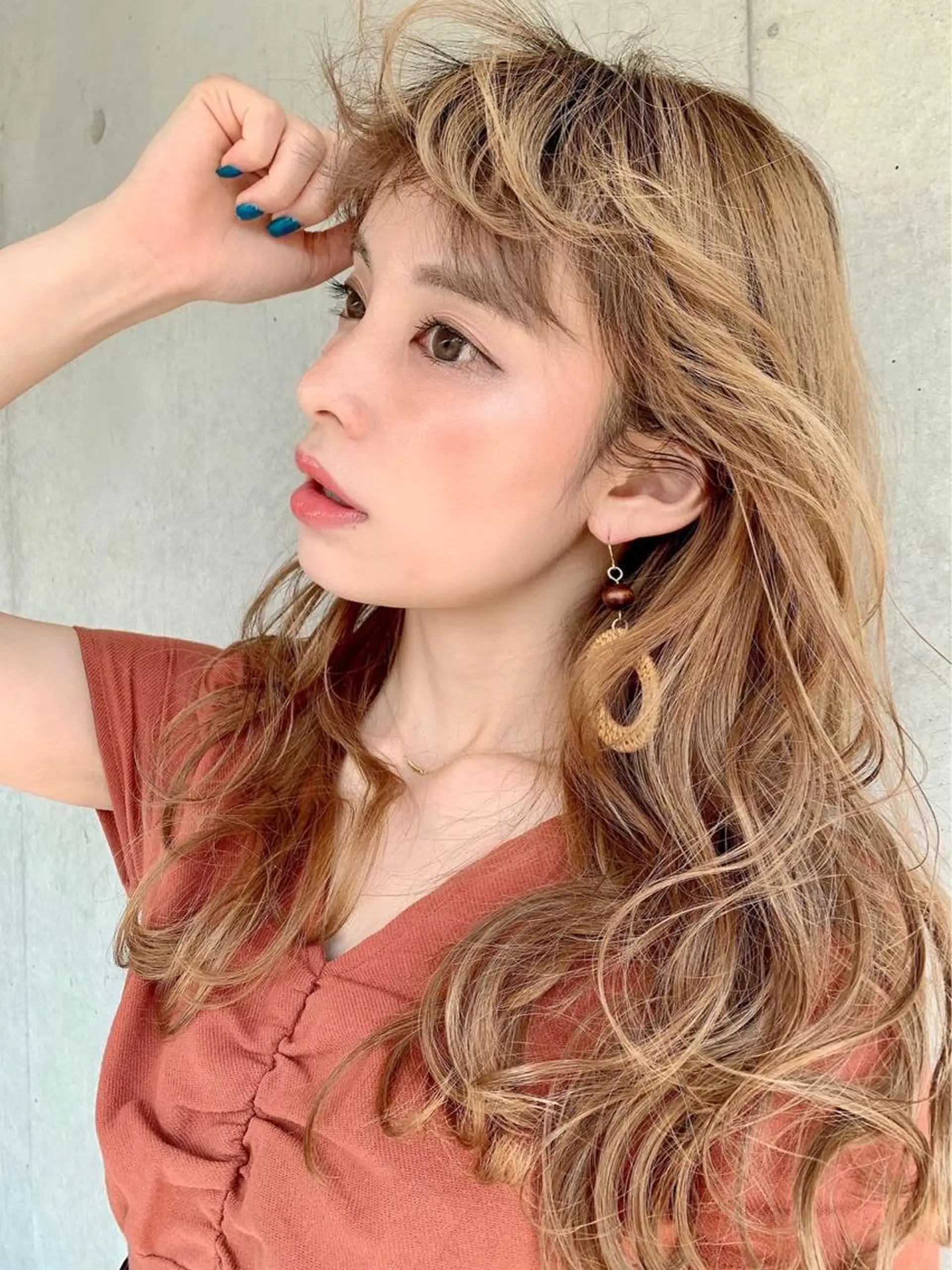 セミロング 色気ある大人カラー /ブリーチなしのヘアスタイル