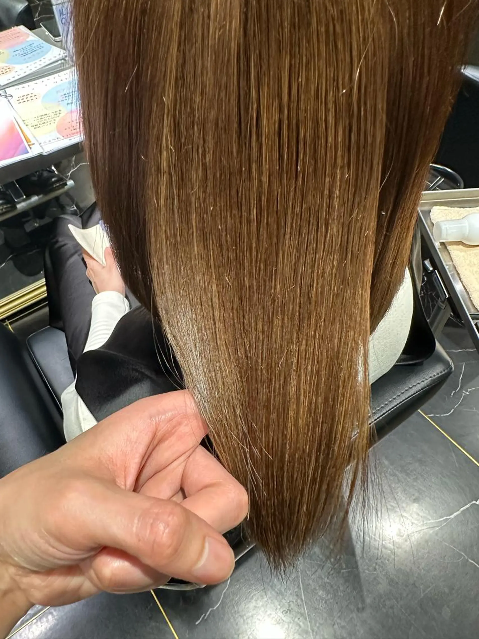 ミディアム トリートメント 酸熱トリートメント トリートメント ボブスタイル/ 透明感カラー/八幡のヘアスタイル