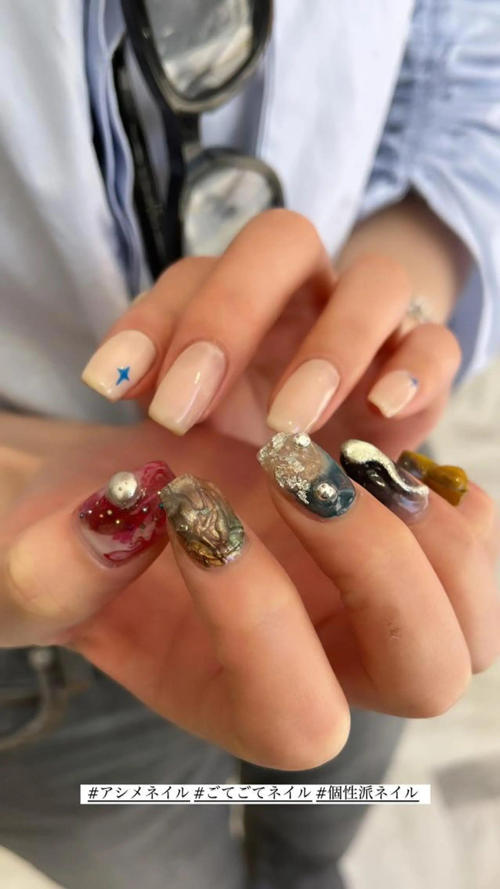 カラー ネイル マツエク・マツパ ニュアンスネイル ハンドネイル mai🤍縮毛酸性ス トレート/アイリストのヘアスタイル